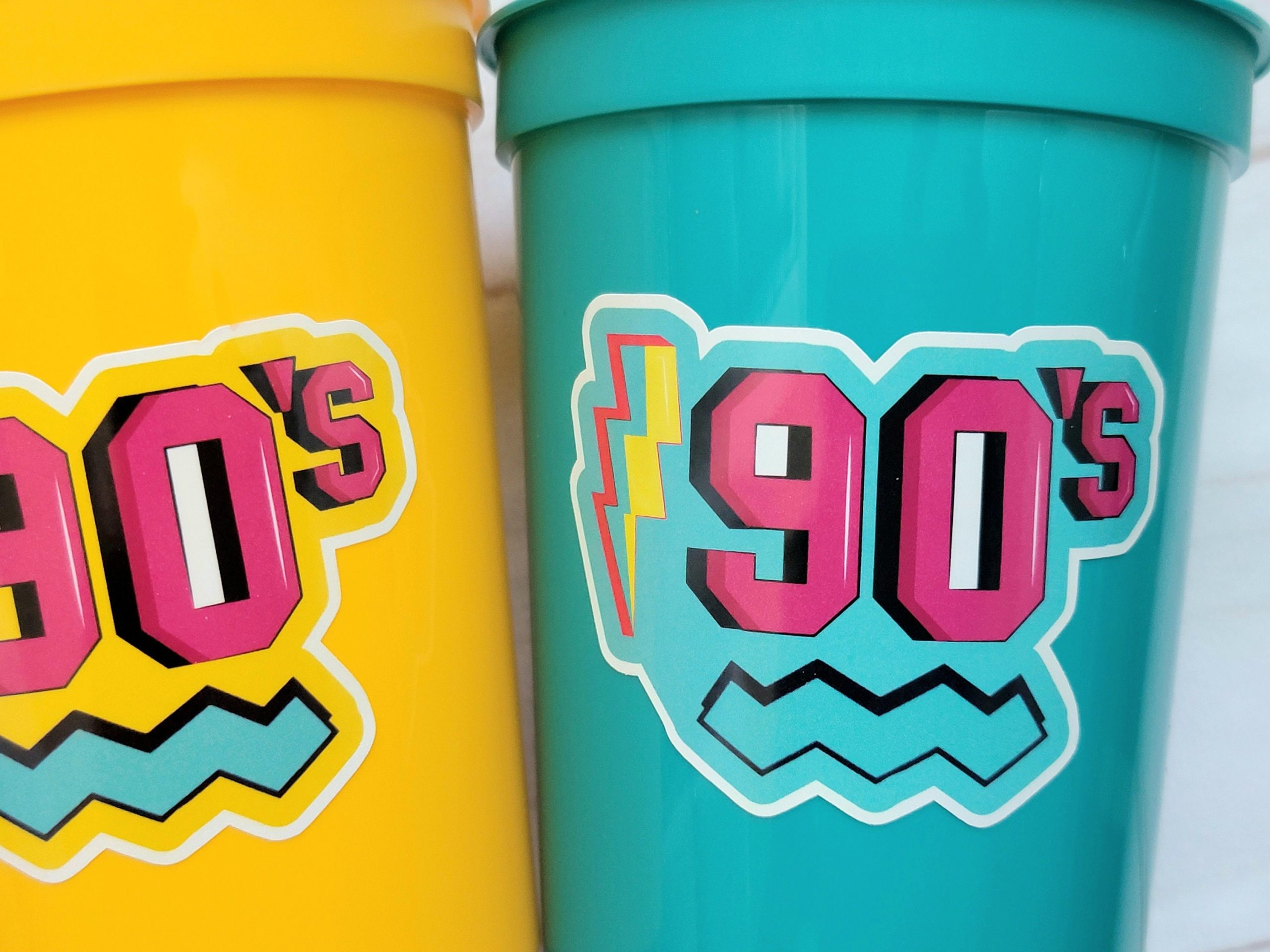 I Love the 90'S PARTY CUPS - 90s Birthday Cups 90s Party Cups 90's Decorations 90's Birthday Party 90's Birthday Party Decorations 90s - Image 4