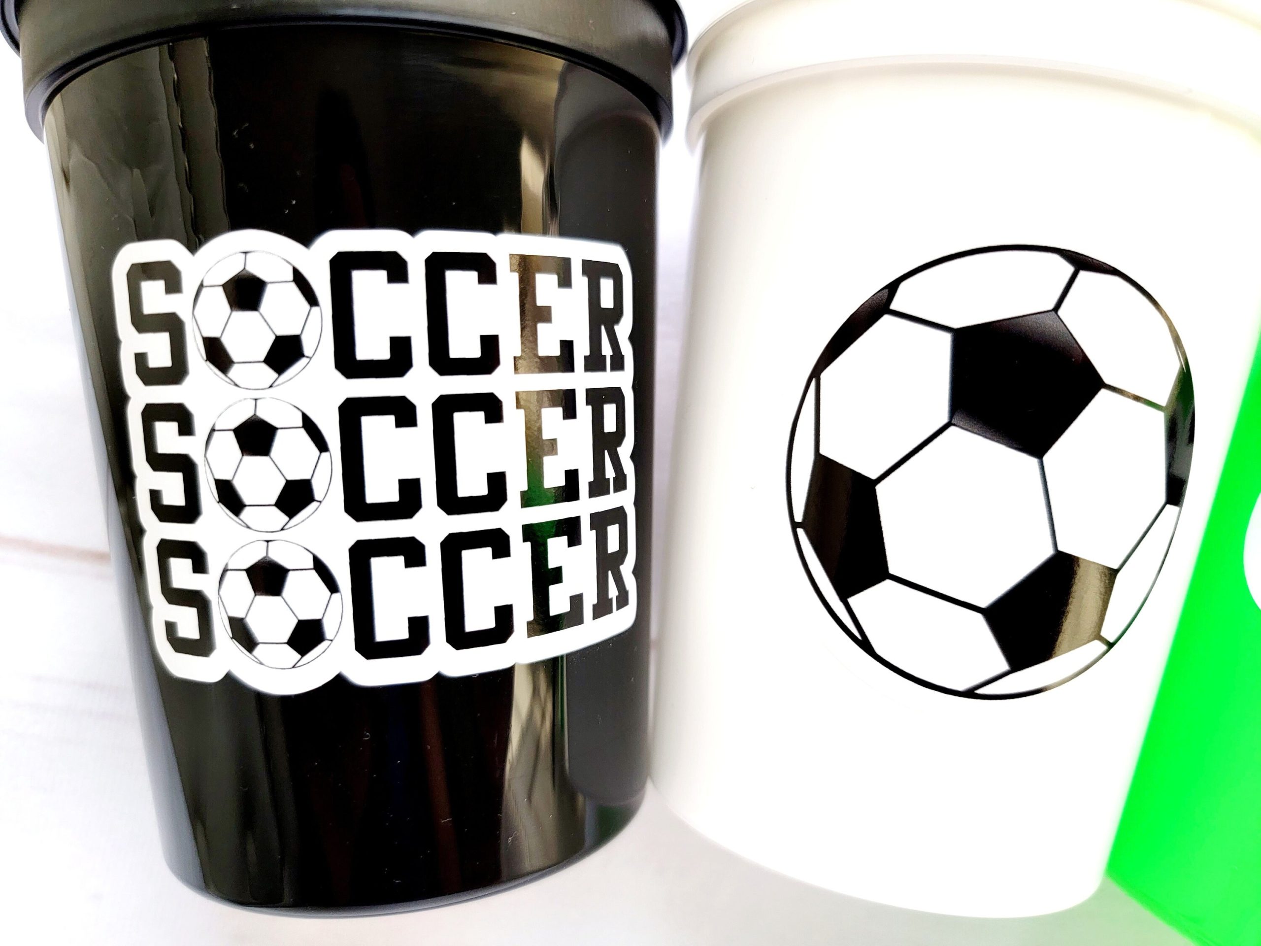 SOCCER PARTY CUPS - Soccer Party Cups Soccer Birthday Soccer Party Soccer Decorations Soccer Party Supplies Soccer Birthday Party Soccer - Image 2