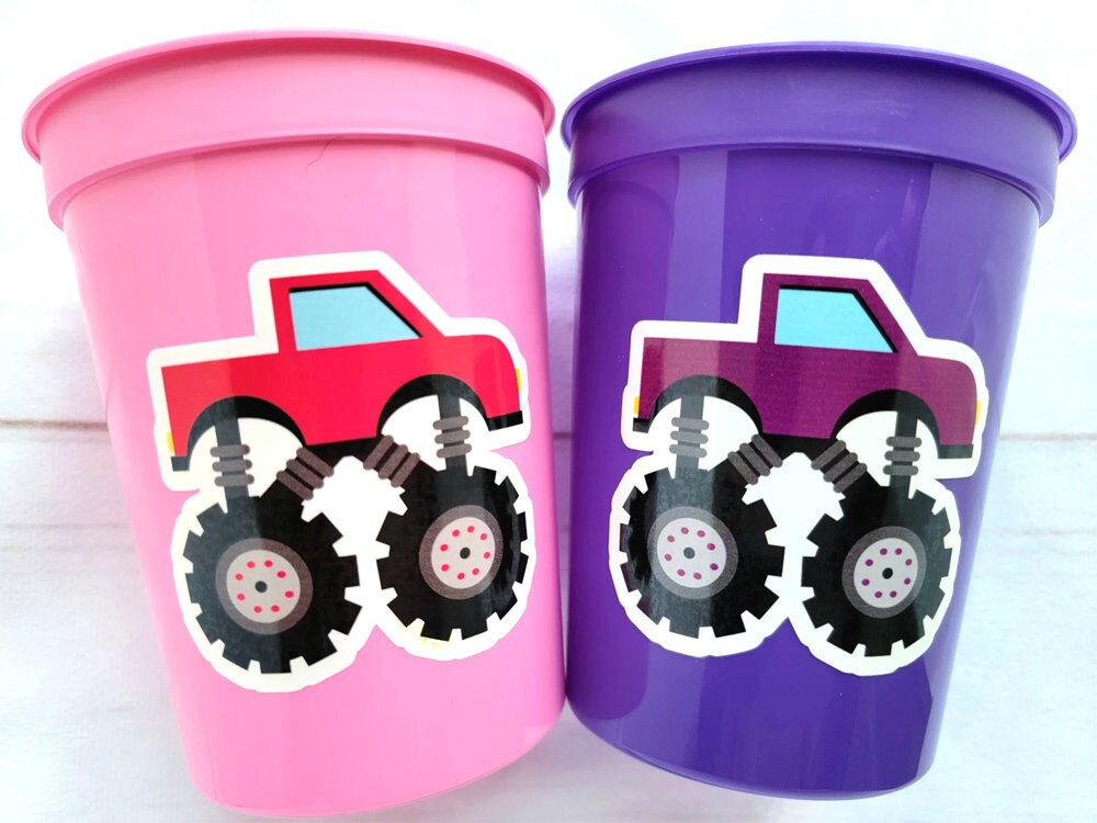 MONSTER TRUCK PARTY Cups - Monster Truck Treat Cups Monster Truck Birthday Monster Truck Party Monster Truck Party Favors, Monster Truck Cup - Image 2