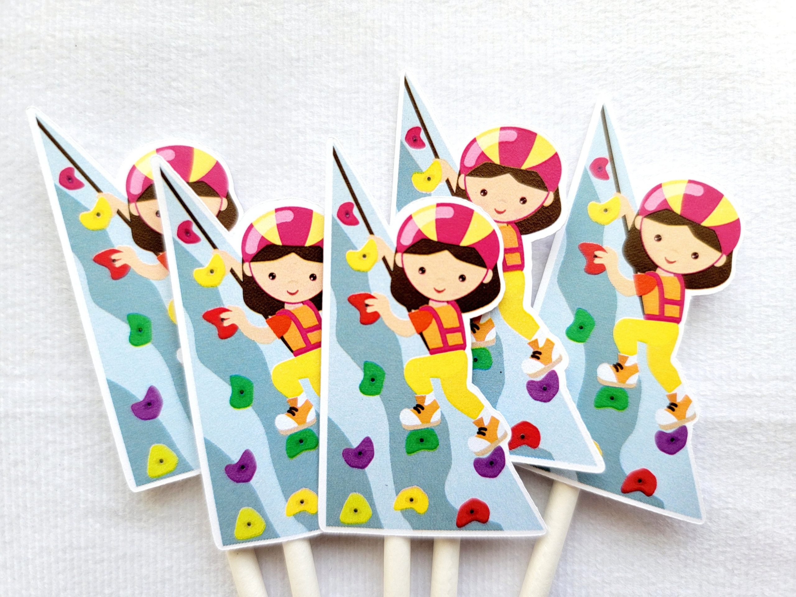 Rock Climbing Cupcake Toppers, Rock Climbing Birthday, Rock Climbing Party, Rock Climbing Party Supplies, Rock Climbing Party Decorations - Image 2