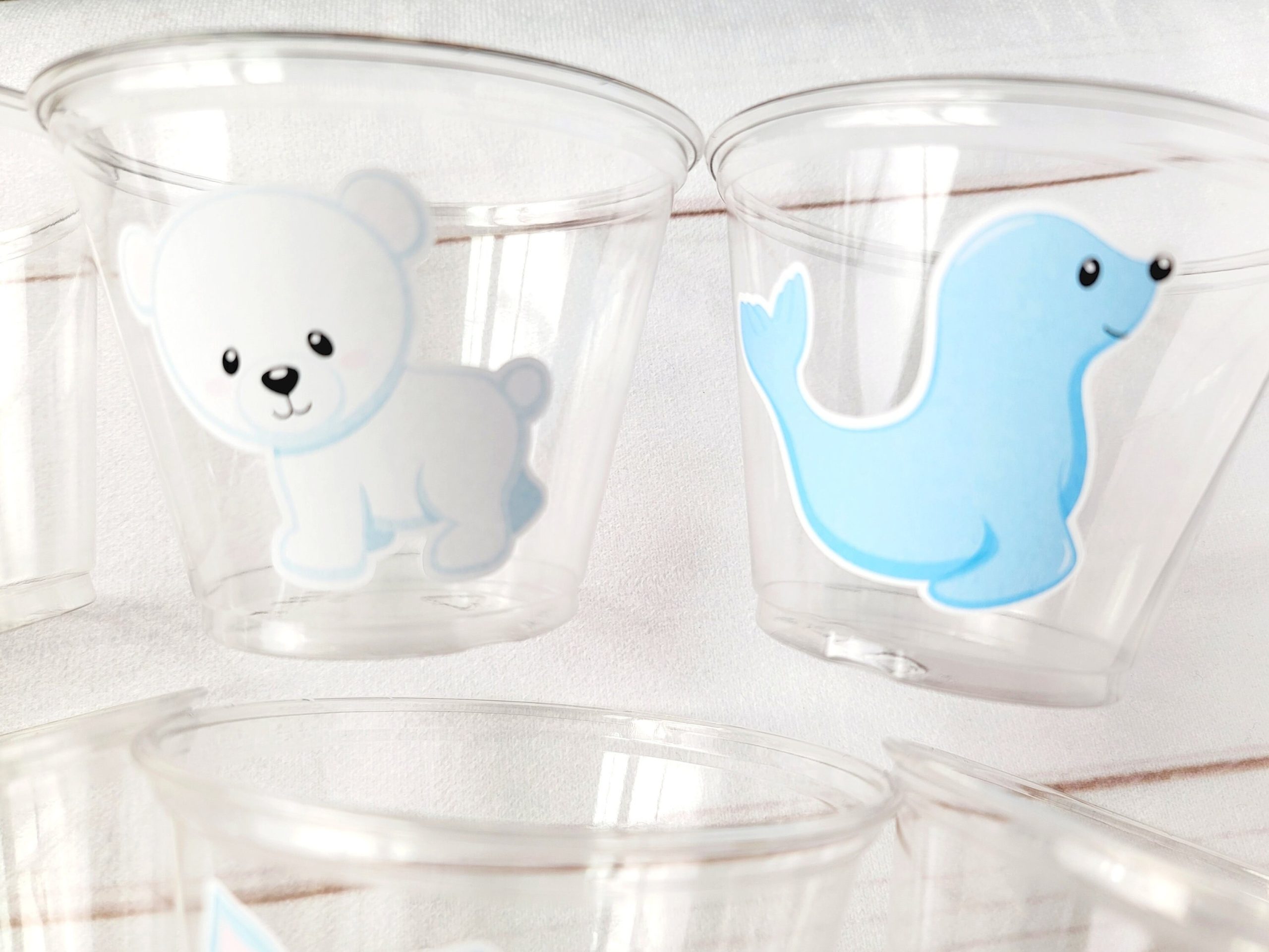 WINTER ARCTIC ANIMAL Party Cups - Disposable Winter Animal Cups Winter Baby Shower Winter Party Decorations Winter Wonderland Baby Shower - Image 2