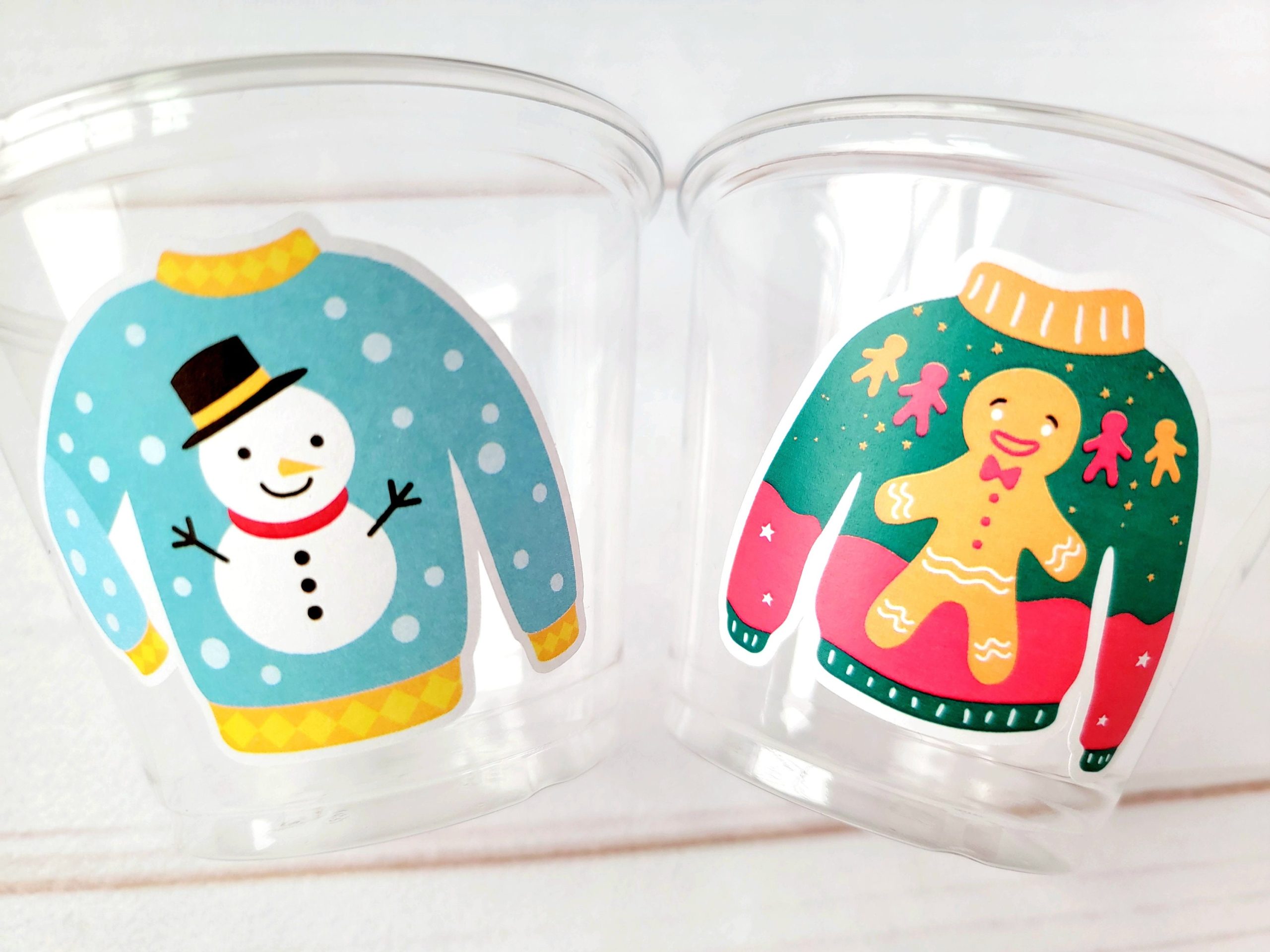 CHRISTMAS PARTY CUPS - Ugly Sweater Christmas Cups Christmas Decorations Christmas Party Supplies Christmas Party Favors Christmas Gifts - Image 2