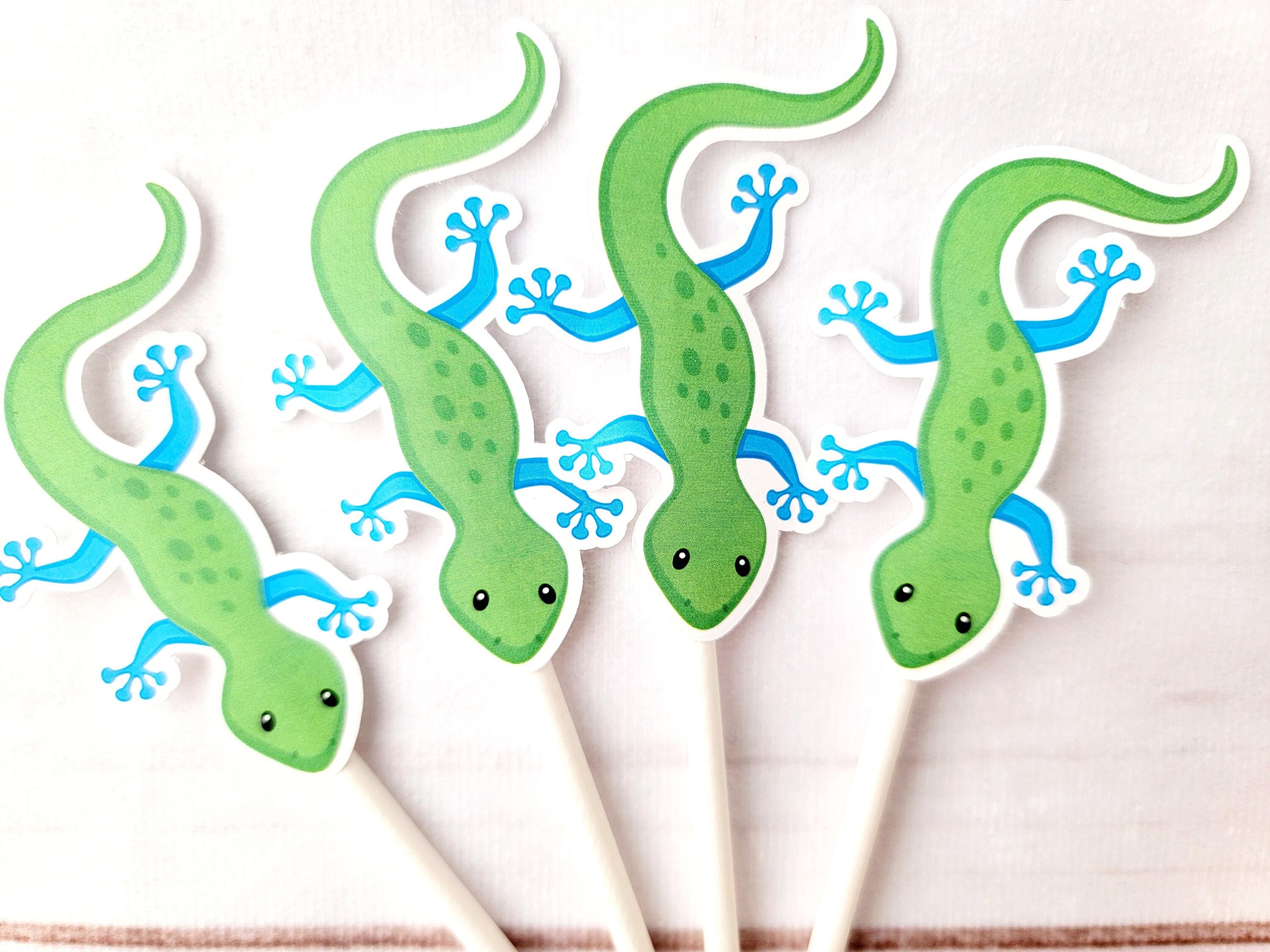 Lizard Cupcake Toppers, Reptile Cupcake Toppers, Lizard Party, Lizard Birthday Party, Lizard Cake Toppers, Lizard Decorations, Reptile Party - Image 2