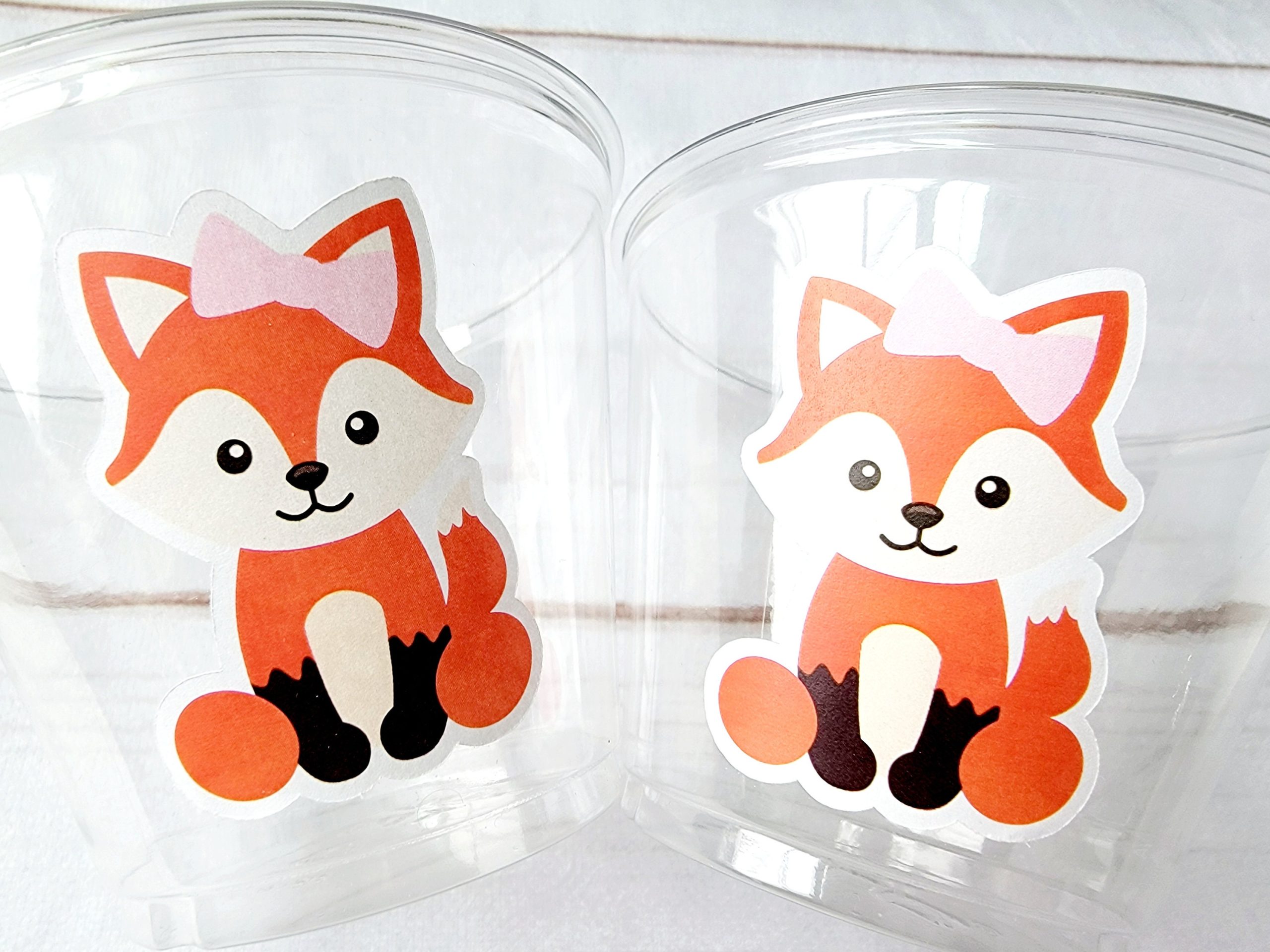 FOX PARTY CUPS - Fox Treat Cups Fox Favors Fox Decorations Woodland Birthday Woodland Baby Shower Woodland Birthday Party Fox Baby Shower - Image 2