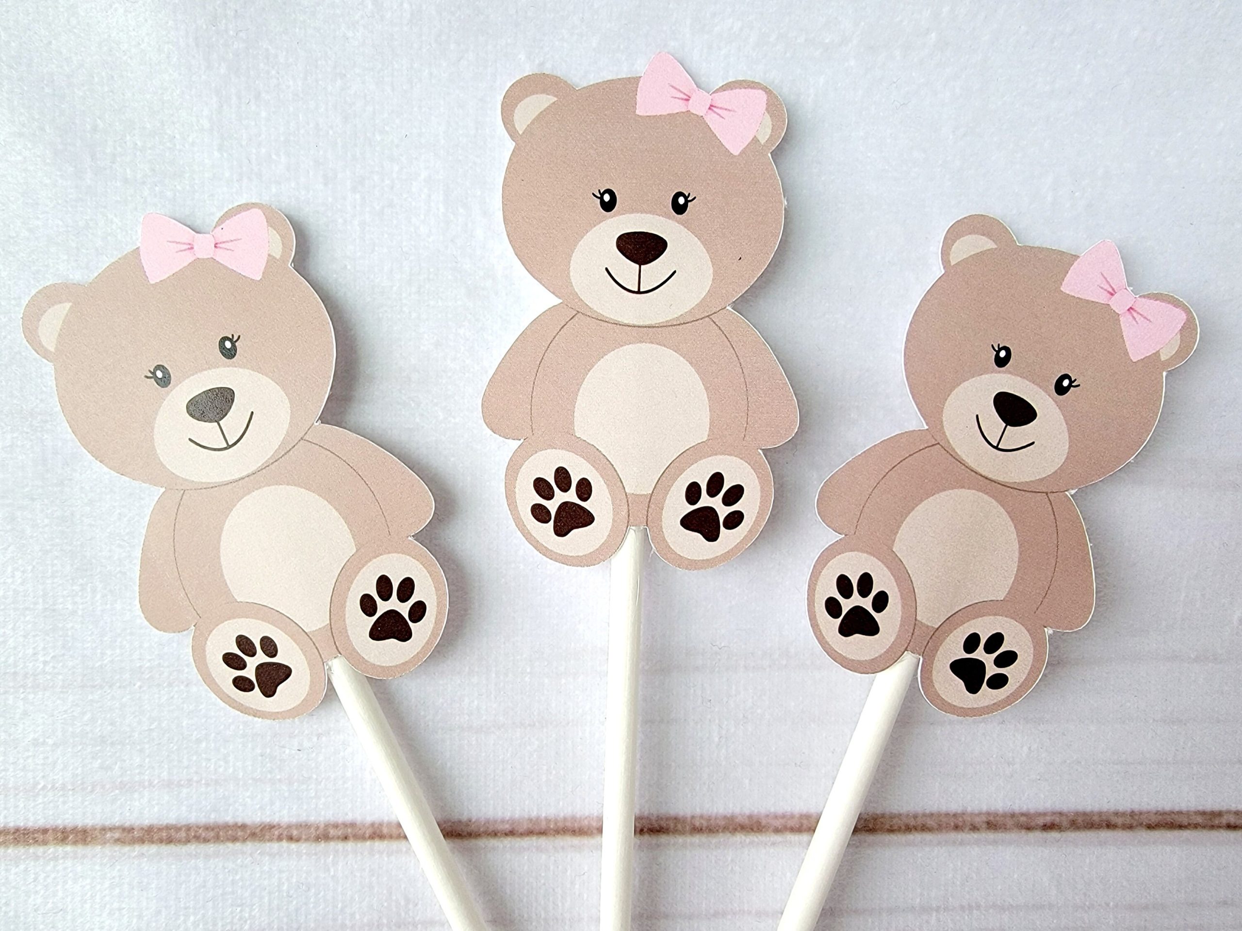 Teddy Bear Cupcake Toppers, Teddybear Cupcake Toppers 217201050A - Image 2