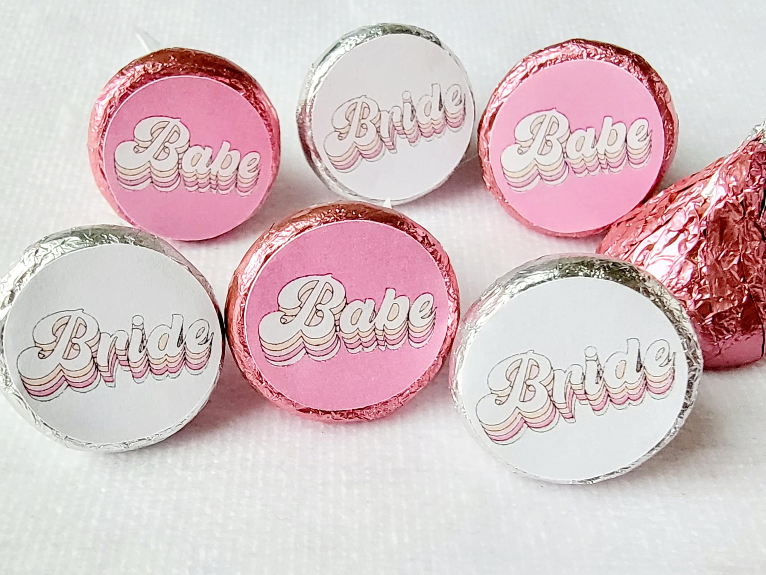 180 - BRIDE BABE PARTY Stickers for candy Pink Bachelorette Party Stickers Bachelorette Party Favors Bride Babe Stickers Wedding Stickers - Image 2