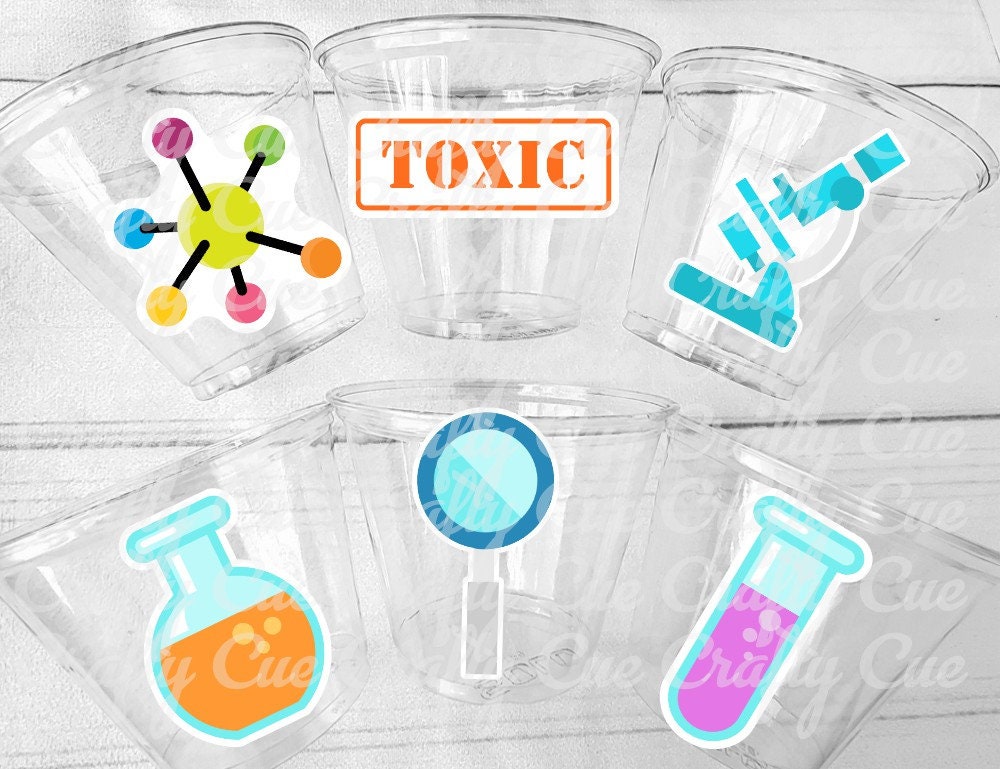 SCIENCE PARTY CUPS Science Party Favors Science Birthday Scientist Party Scientist Party Favors Biology Chemistry Stem Laboratory Experiment - Image 2