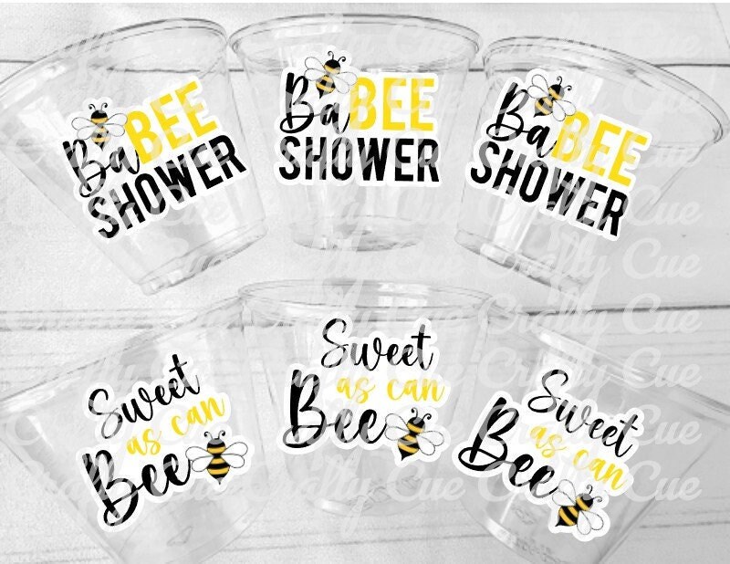 BEE PARTY CUPS - Bee Baby Shower Cups BaBee Shower Cups Sweet as can Bee Bumble Bee Party Favors Bee Decorations Bee Party Supplies Favors - Image 2