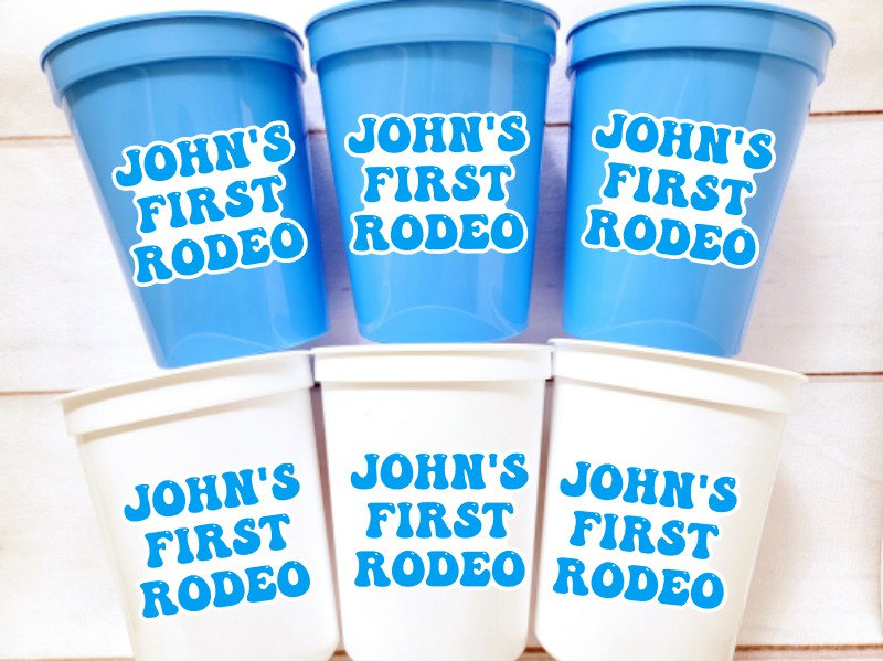 COWBOY PARTY CUPS - Cowboy Party Cups Cowboy Cups Cowboy Party Decorations Cowboy Baby Shower Party Cowboy Hat Birthday First Rodeo Party - Image 2