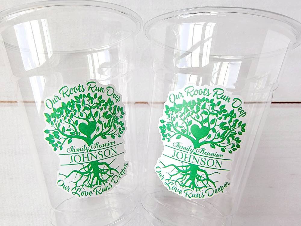 FAMILY REUNION CUPS Family Reunion Party Cups Family Reunion Party Favors Family Reunion Cups Personalized Family Reunion Favor Cups - Image 2