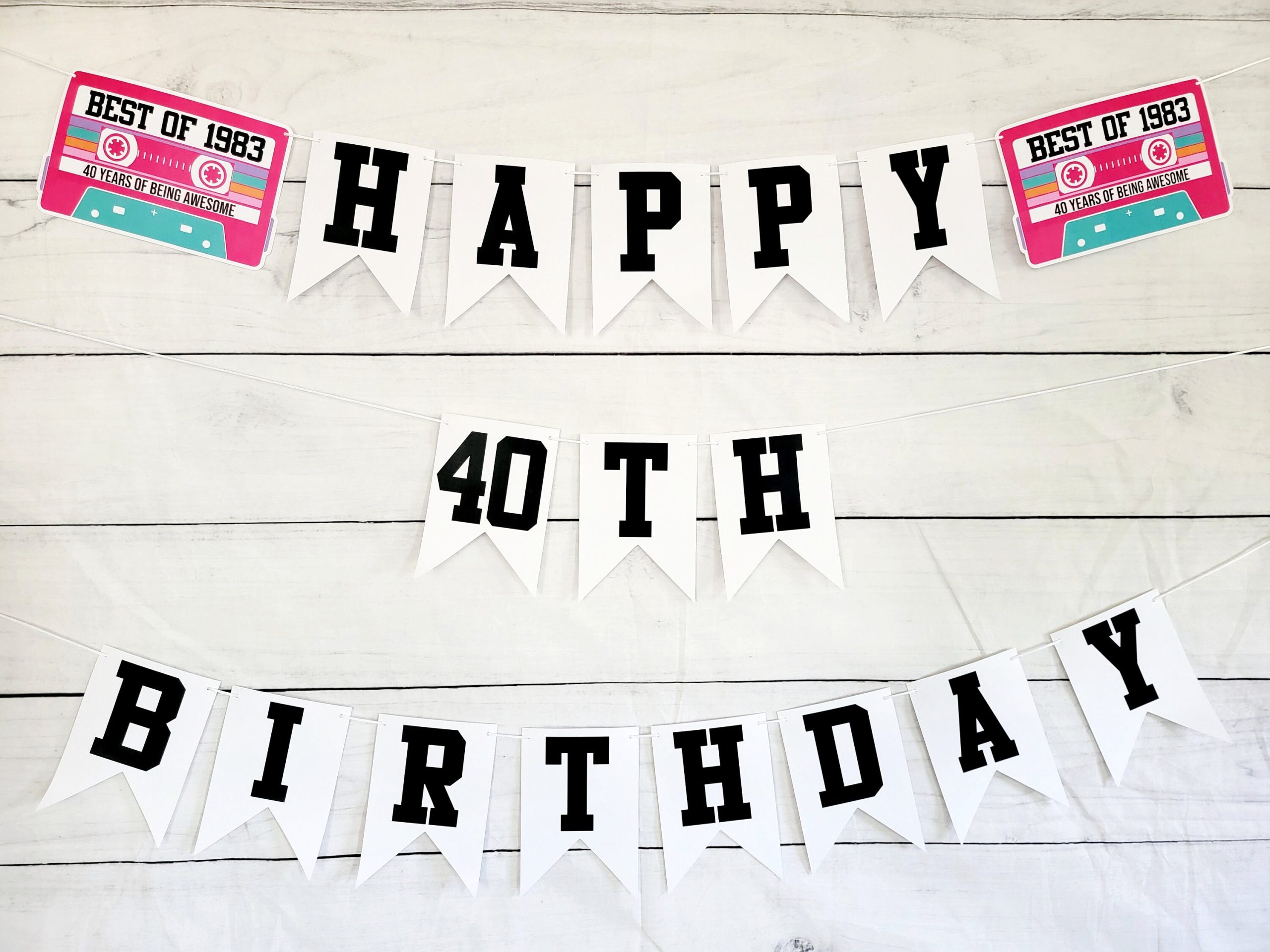 BEST OF 1985 - 40th Birthday Banner 1985 Banner 1985 Party Decorations 40th Party Decorations 40th Party Banner 40 Birthday Party Banner 80s - Image 2
