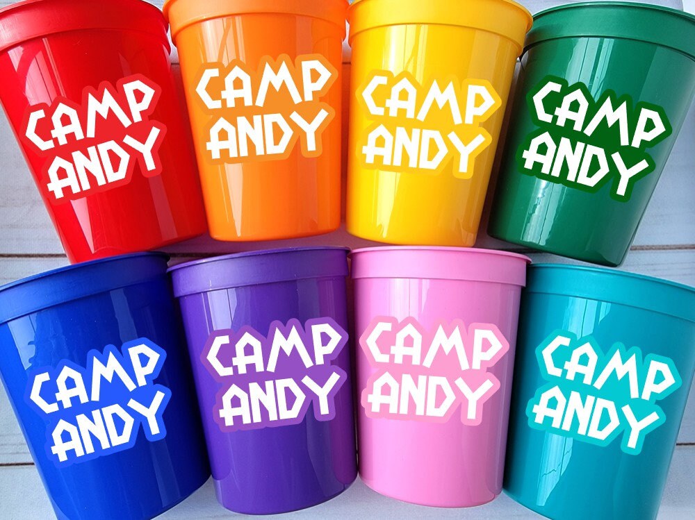 CAMPING PARTY CUPS Personalized Camping Party Cups Camping Birthday Party Camp Party Decorations Camp Bachelorette Cups Camping Party Favors - Image 2
