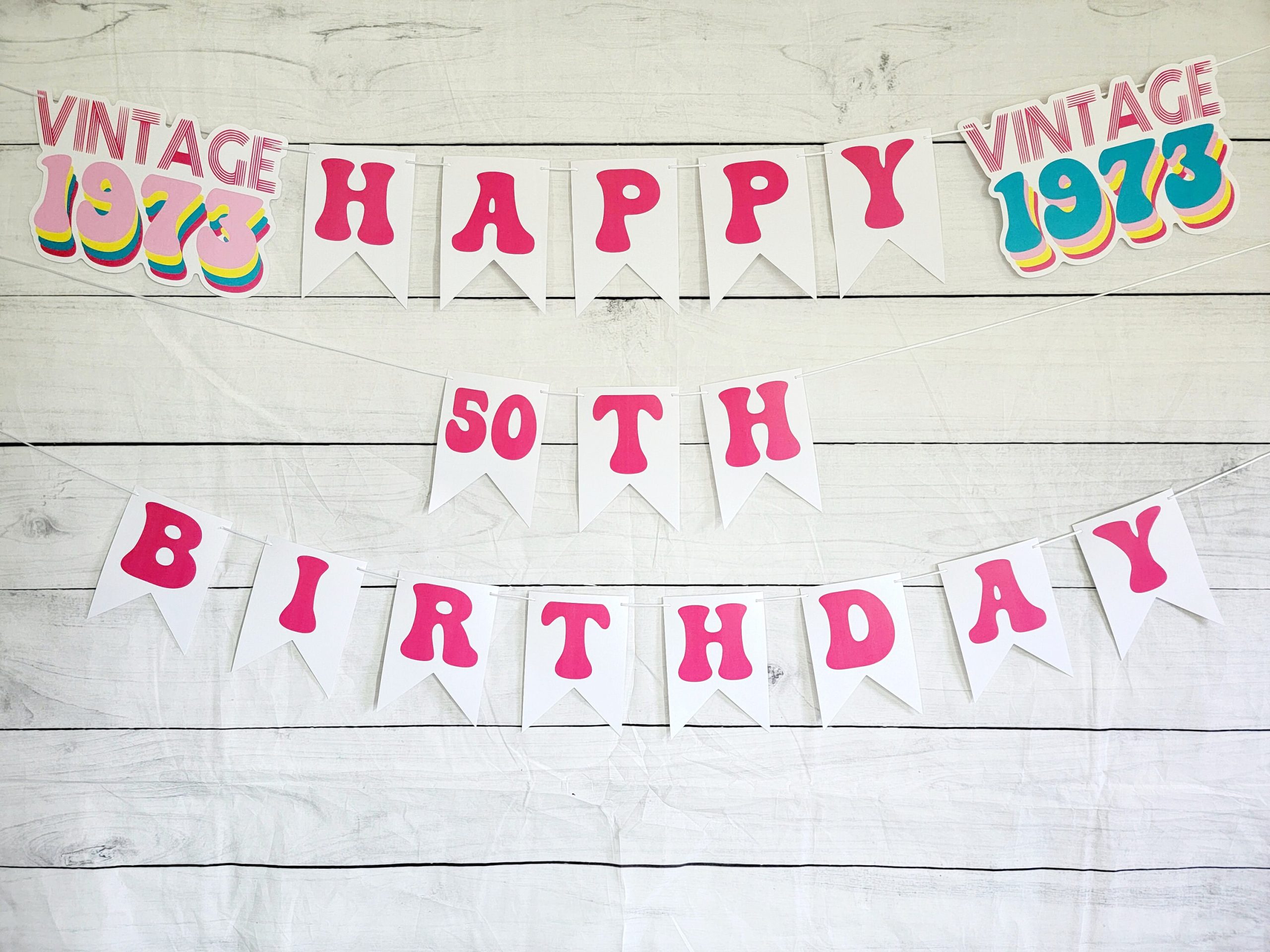 BEST OF 1973 - 50th Birthday Banner 1973 Banner 1973 Party Decorations 50th Party Decorations 50th Party Banner 50 Birthday Party Banner 70s - Image 2