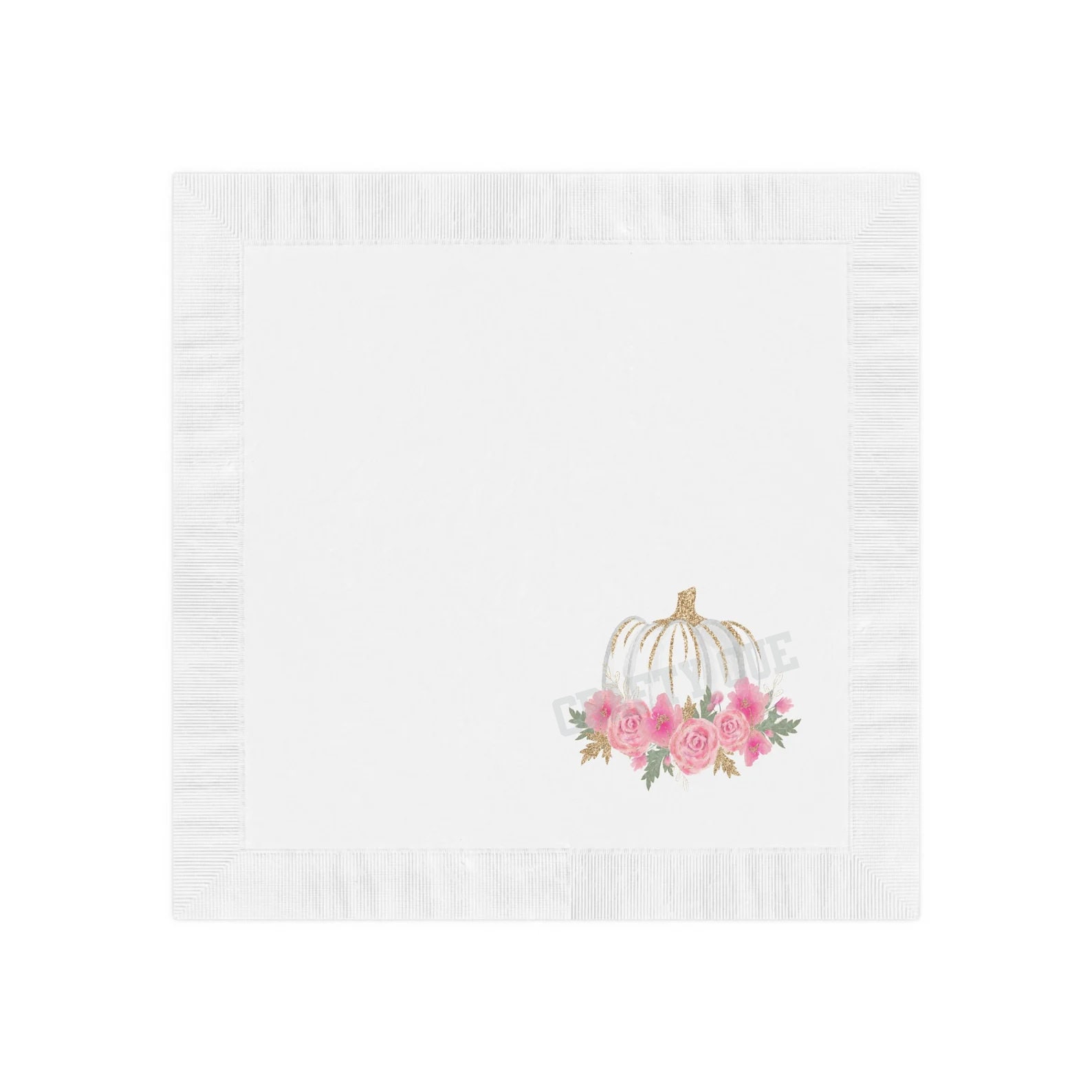 PINK PUMPKIN PARTY Napkins - Pumpkin Party Napkins Pink and Gold Pumpkin Napkins Little Pumpkin Fall Baby Shower Pink Pumpkin Little Pumpkin - Image 2