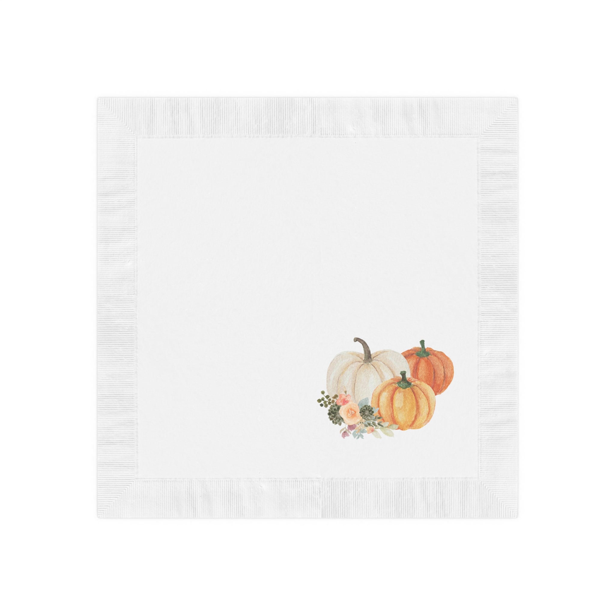 PUMPKIN PARTY Napkins - Pumpkin Party Napkins Pink and Gold Pumpkin Napkins Little Pumpkin Fall Baby Shower Pink Pumpkin Little Pumpkin - Image 2
