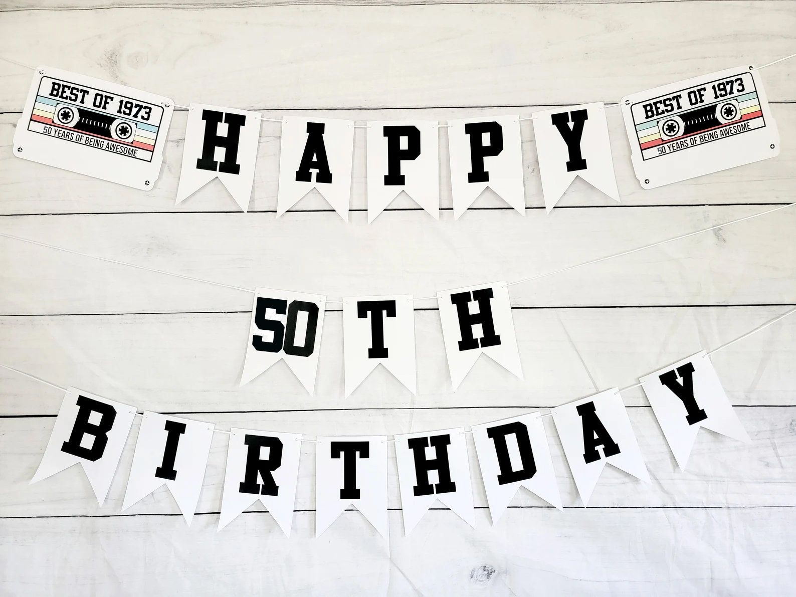 BEST OF 1973 - 50th Birthday Banner 1973 Banner 1973 Party Decorations 50th Party Decorations 50th Party Banner 50 Birthday Party Banner 70s - Image 2