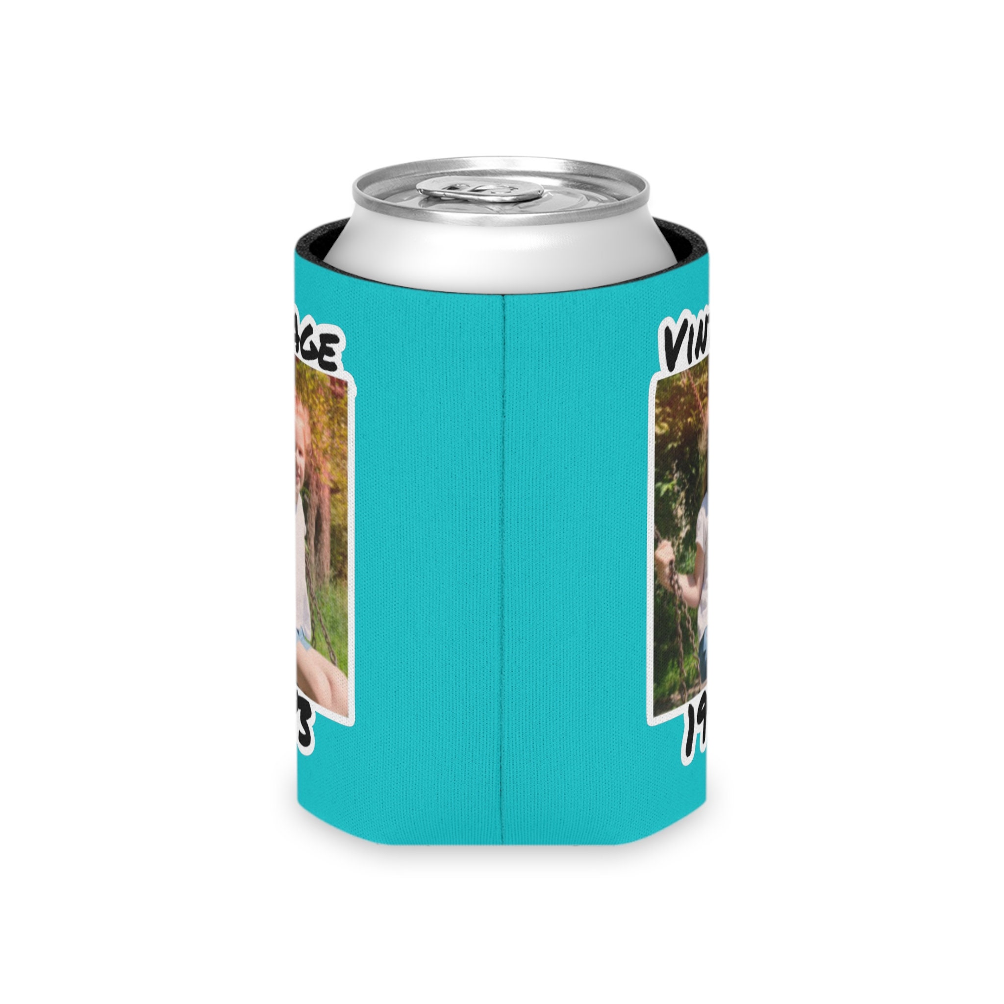 Personalized Can Cooler, 1983 Can Cooler, Custom Picture Can Cooler, Bachelorette Party Favors, Custom Birthday Favor, 40th Favors, Slim Can - Image 3
