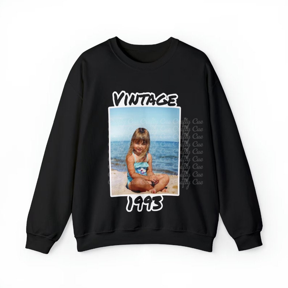 Personalized 1995 Photo Sweatshirt, 1995 Photo Sweater Custom Photo Shirt 1995 Birthday Shirt 1995 Birthday Gift, 30th Birthday Sweatshirt - Image 4