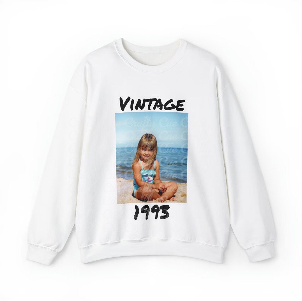 Personalized 1995 Photo Sweatshirt, 1995 Photo Sweater Custom Photo Shirt 1995 Birthday Shirt 1995 Birthday Gift, 30th Birthday Sweatshirt - Image 5