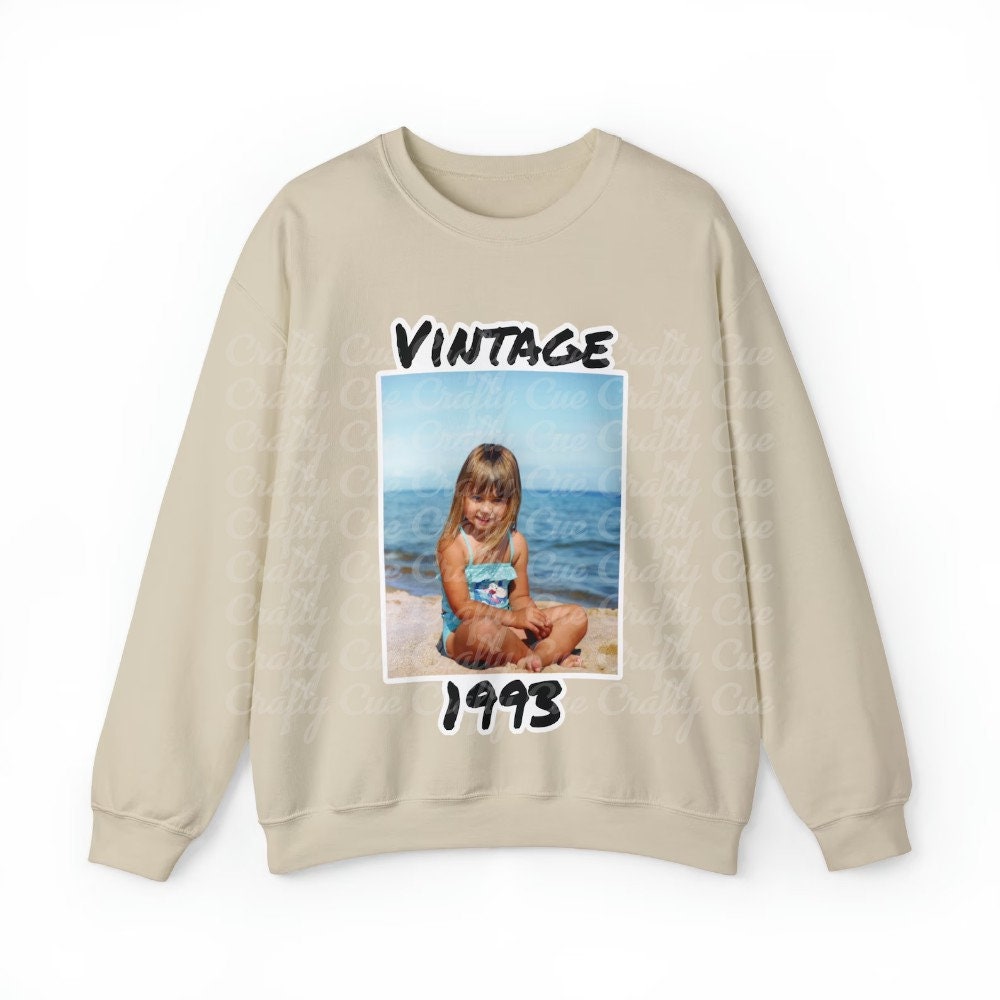 Personalized 1995 Photo Sweatshirt, 1995 Photo Sweater Custom Photo Shirt 1995 Birthday Shirt 1995 Birthday Gift, 30th Birthday Sweatshirt - Image 2