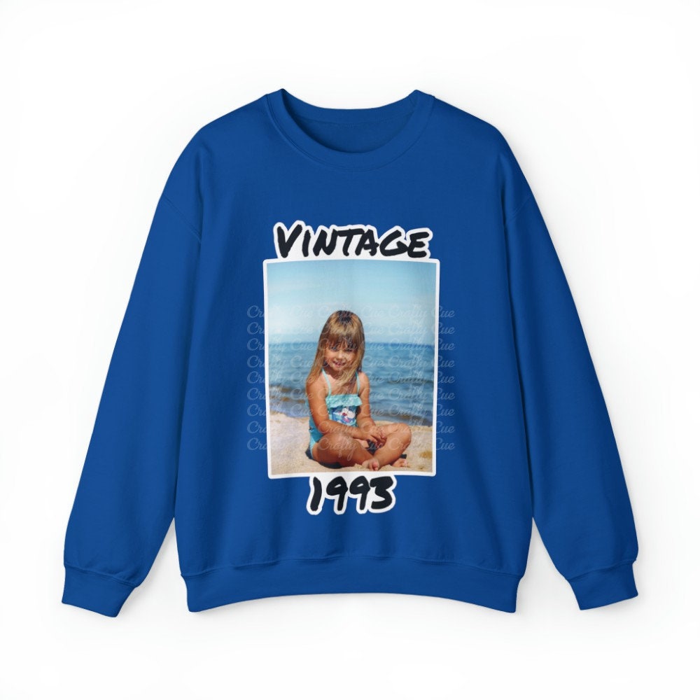 Personalized 1995 Photo Sweatshirt, 1995 Photo Sweater Custom Photo Shirt 1995 Birthday Shirt 1995 Birthday Gift, 30th Birthday Sweatshirt - Image 6