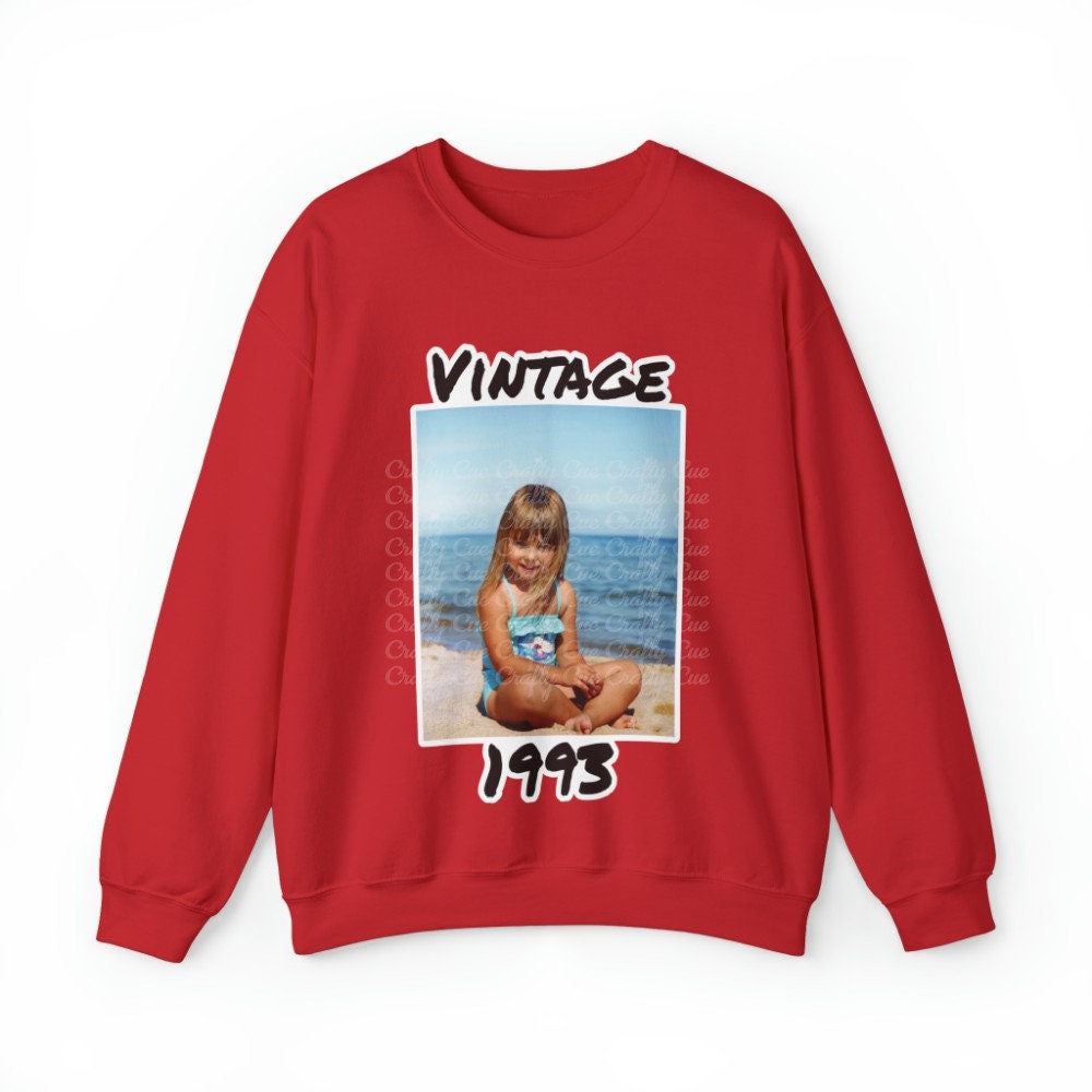 Personalized 1995 Photo Sweatshirt, 1995 Photo Sweater Custom Photo Shirt 1995 Birthday Shirt 1995 Birthday Gift, 30th Birthday Sweatshirt - Image 7