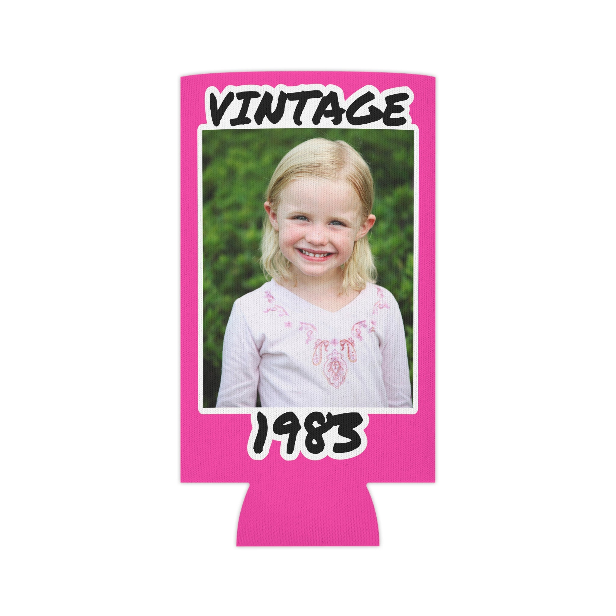 Personalized Can Cooler, 1984 Can Cooler, Custom Picture Can Cooler, Bachelorette Party Favors, Custom Birthday Favor, 40th Favors, Slim Can - Image 5