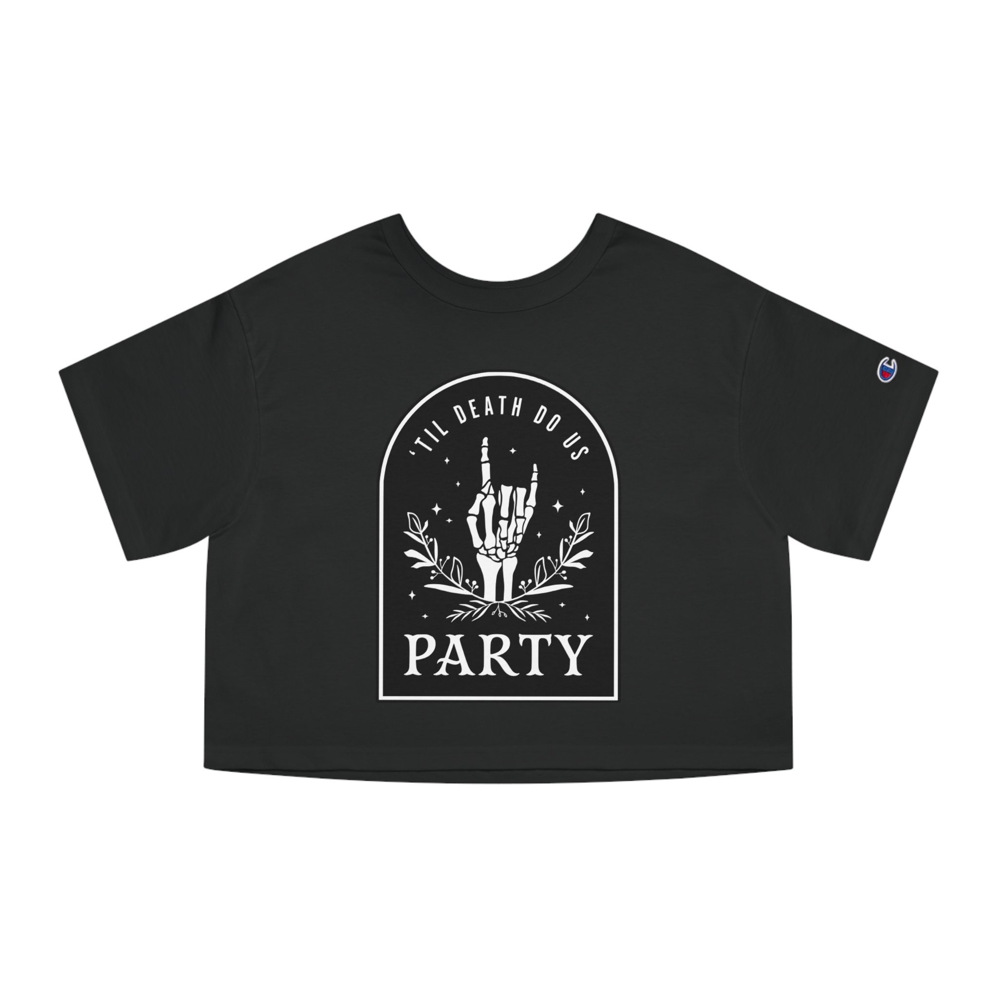 Bride or Die Cropped Shirt, Bride or Die Bachelorette Party Shirts, Til Death Do us Party, Bridal Party Shirts, Halloween Bachelorette Shirt - Image 3