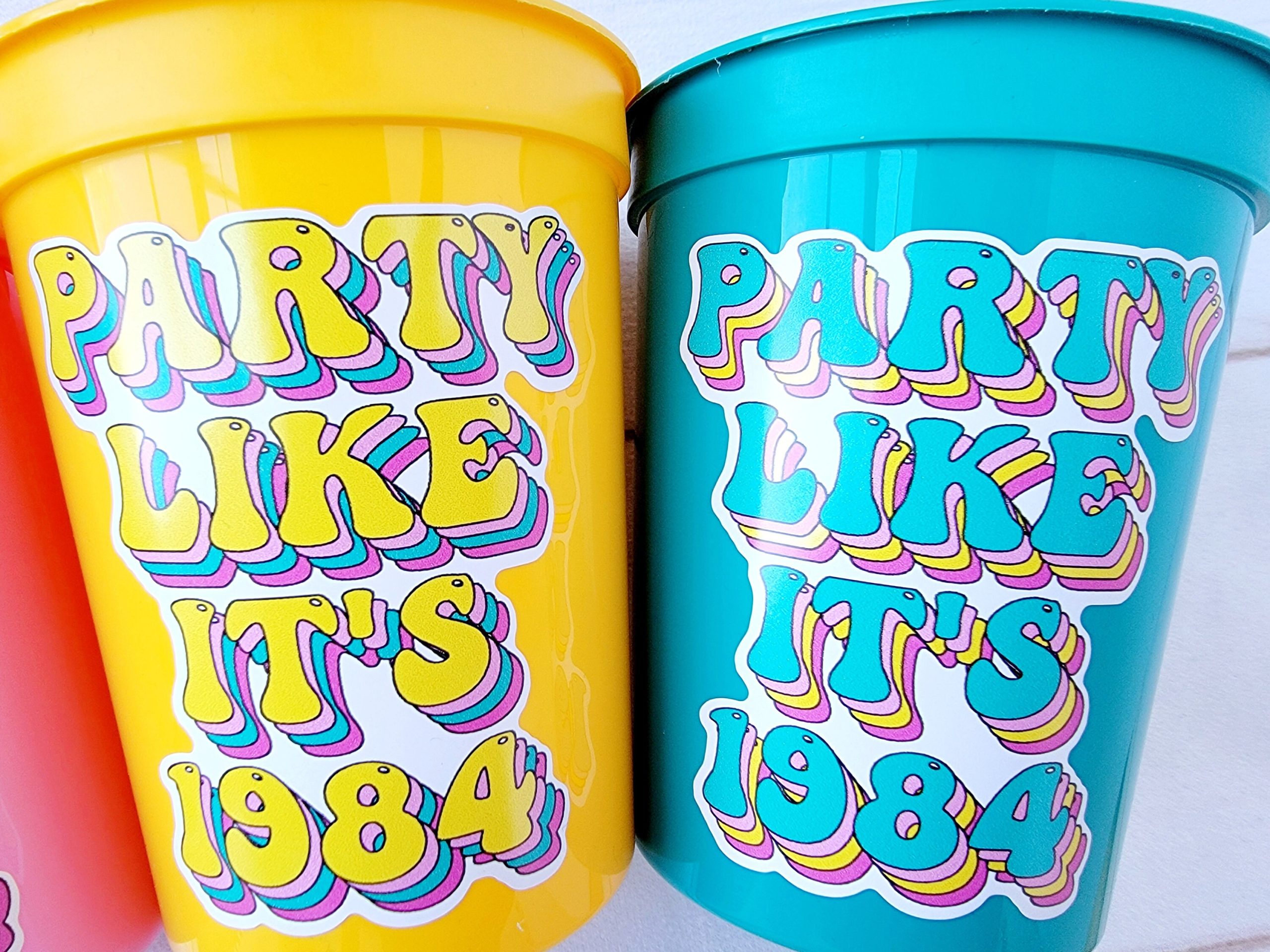 40th PARTY CUPS - Best of 1985 40th Birthday Party 40th Birthday Favors 40th Party Cups 40th Party Decorations 1985 Birthday 80's Party Cup - Image 3