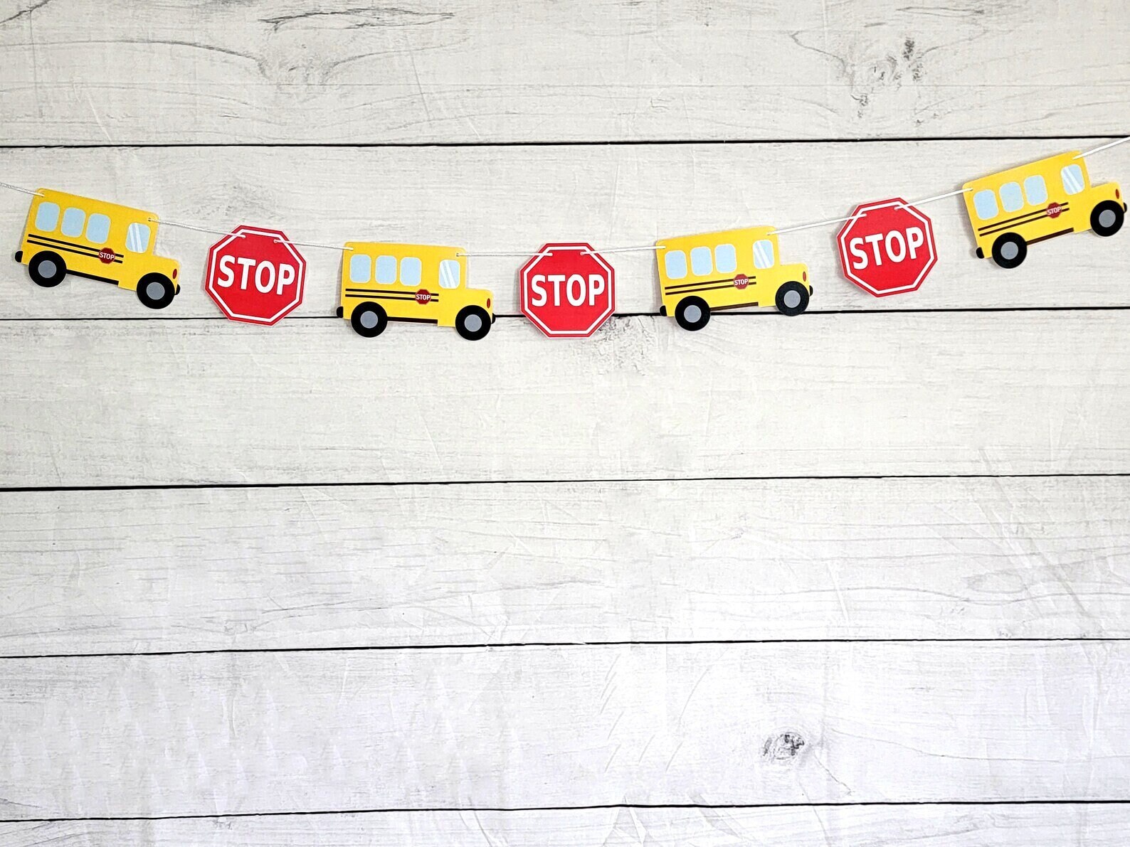 School Bus Garland, School Bus Banner, School Bus Birthday, School Bus Decorations, Back To School, Teacher Banner, Teacher Decoration - Image 2