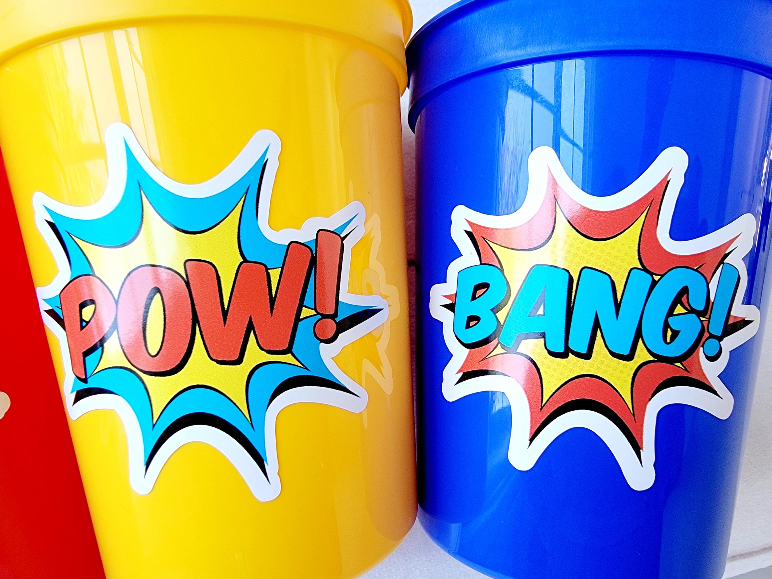 SUPERHERO PARTY CUPS - Superhero Cups Superhero Birthday Superhero Party Superhero Decorations Superhero Party Favors Superhero Cup Favors - Image 3