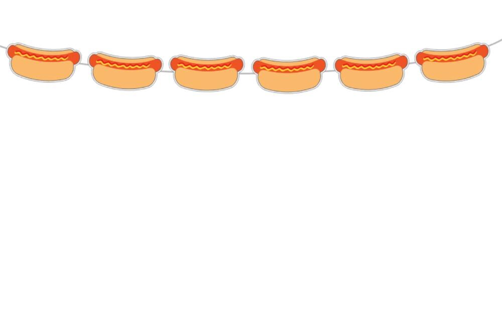Hot Dog Garland / Hot Dog Banner, Fast Food Banner, Fast Food Garland, Photo Prop - Image 2
