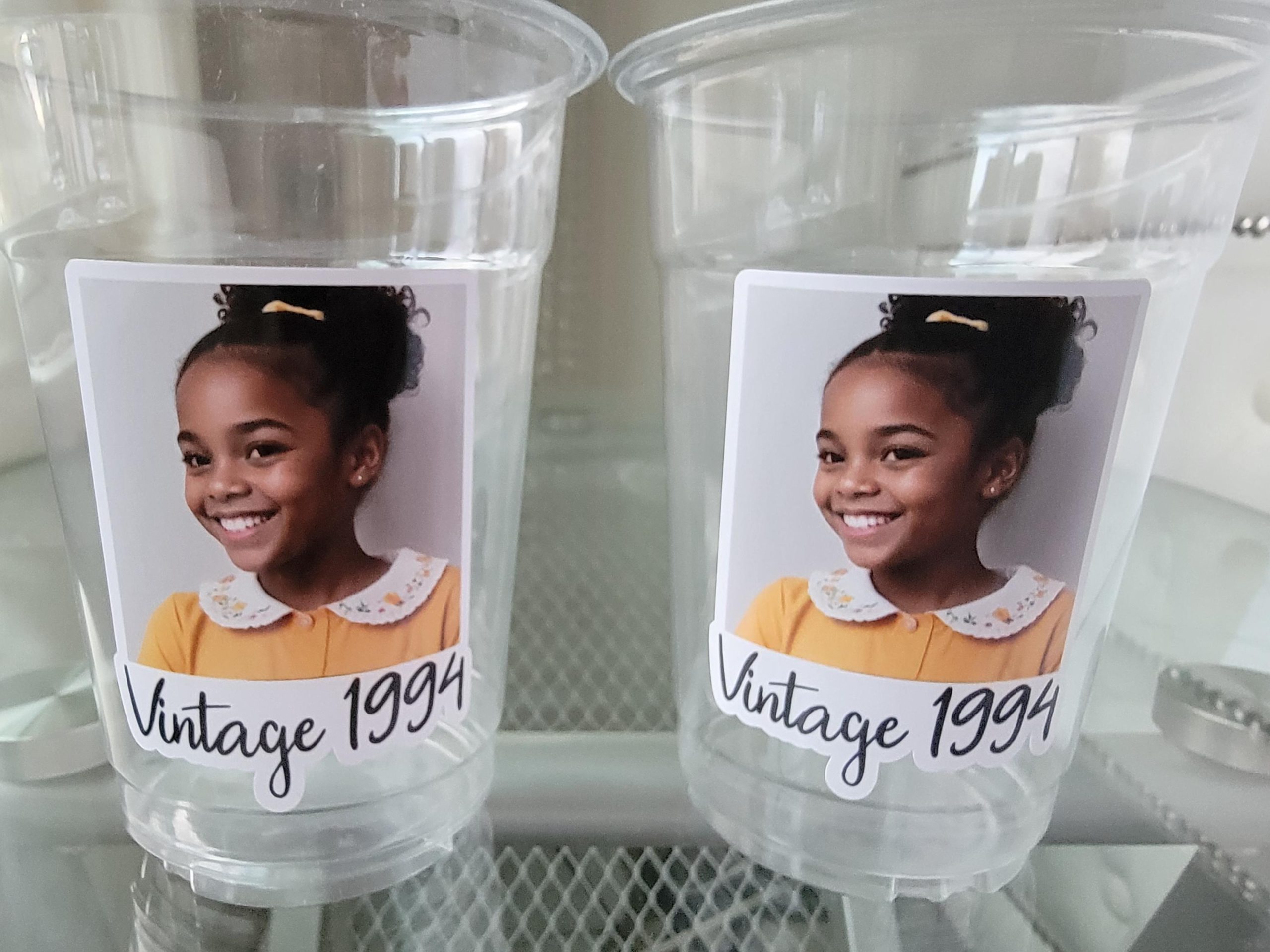 Custom Plastic Party Cups Personalized Party Cups Personalized 40th Birthday Cups Vintage 40th Cups Custom Face Party Cups Decorations - Image 2