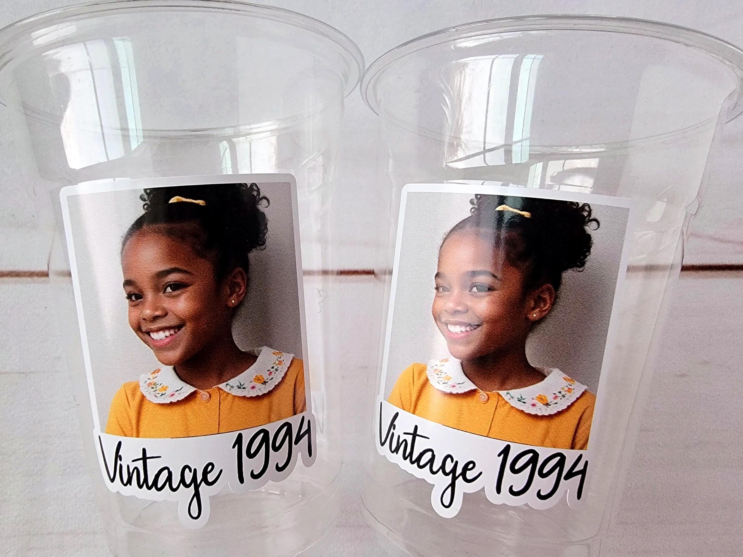 Custom Face Plastic Party Cups Personalized Party Cups Personalized 40th Birthday Cups Pic Cups Custom Face Party Cups decor Vintage 40th 30 - Image 4