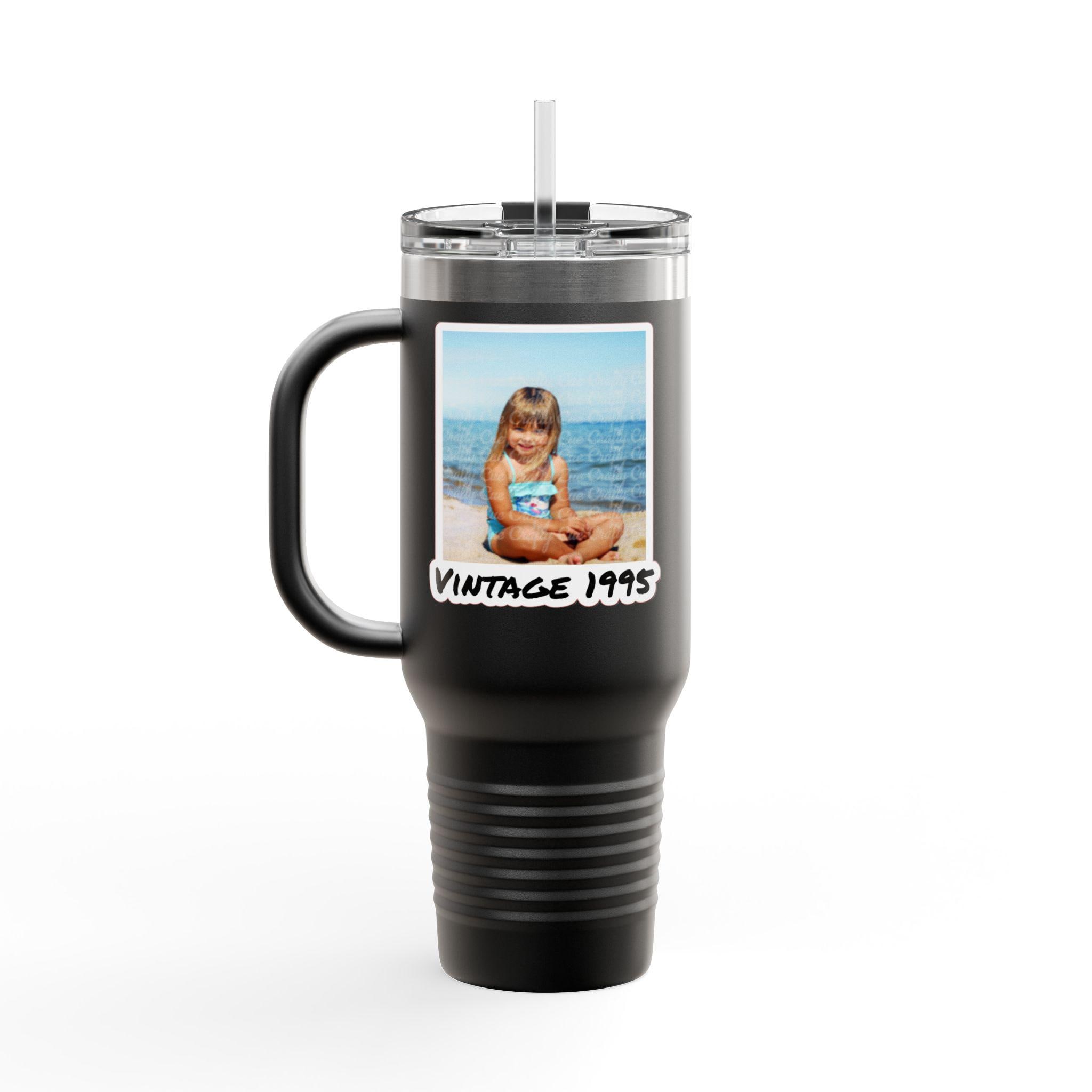 Custom Photo Tumbler - Personalized Vintage 40oz Insulated Travel Mug, Custom Picture Cup, Water Bottle, Coffee Cup, Funny Photo Gift - Image 3