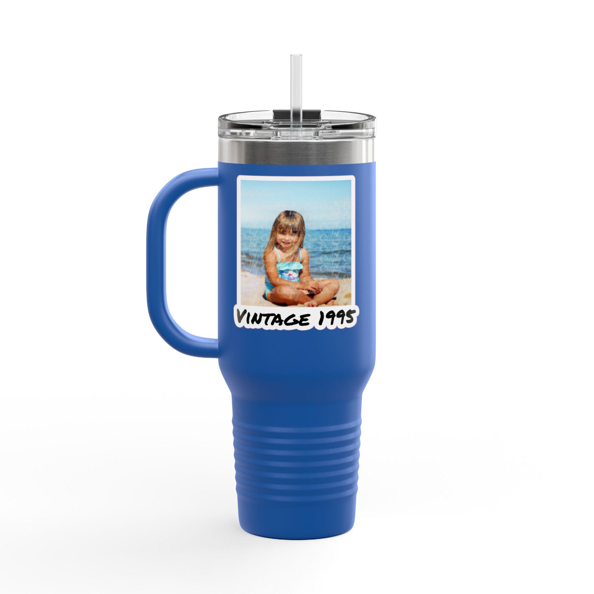 Custom Photo Tumbler - Personalized Vintage 40oz Insulated Travel Mug, Custom Picture Cup, Water Bottle, Coffee Cup, Funny Photo Gift - Image 4