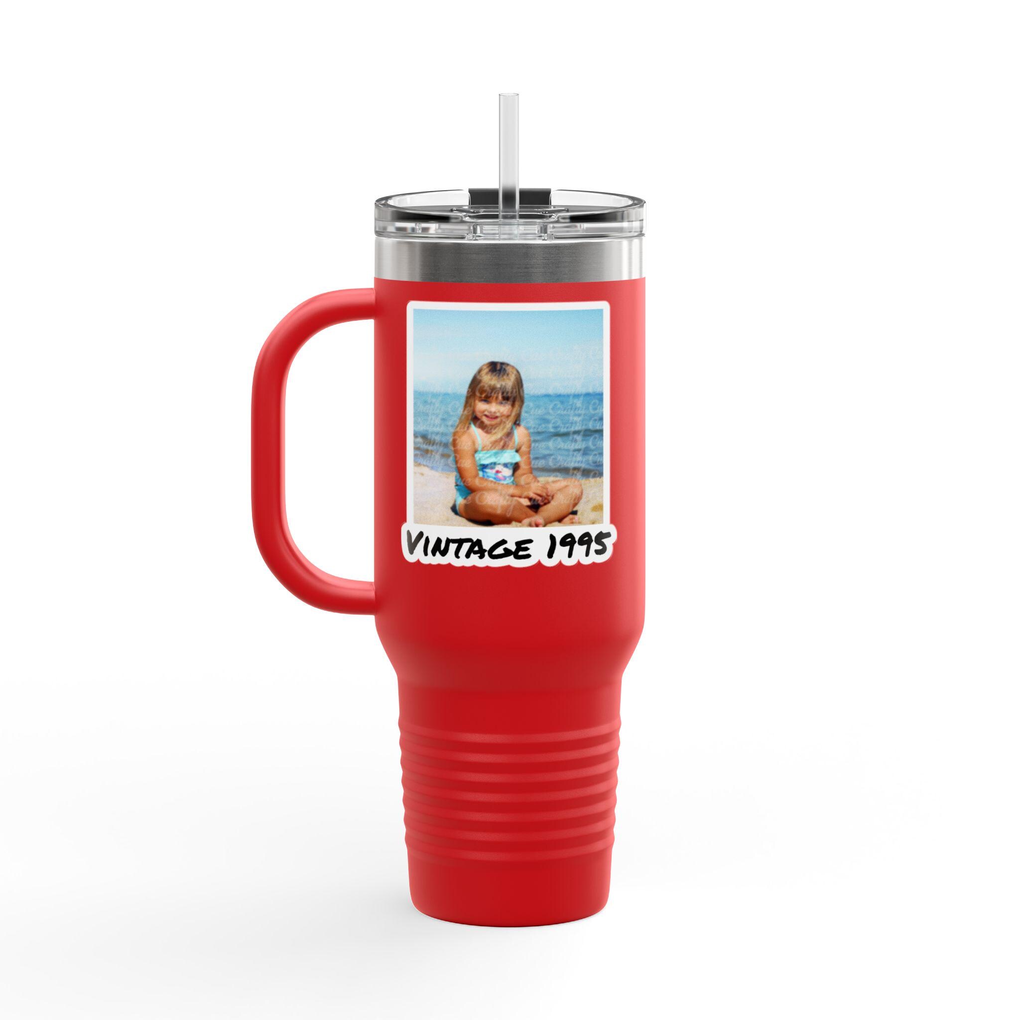 Custom Photo Tumbler - Personalized Vintage 40oz Insulated Travel Mug, Custom Picture Cup, Water Bottle, Coffee Cup, Funny Photo Gift - Image 6
