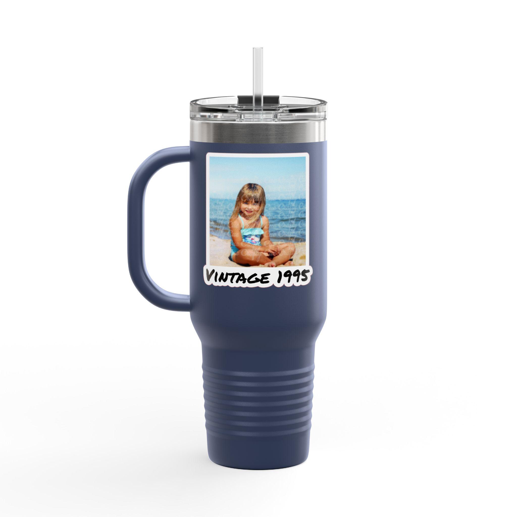 Custom Photo Tumbler - Personalized Vintage 40oz Insulated Travel Mug, Custom Picture Cup, Water Bottle, Coffee Cup, Funny Photo Gift - Image 7