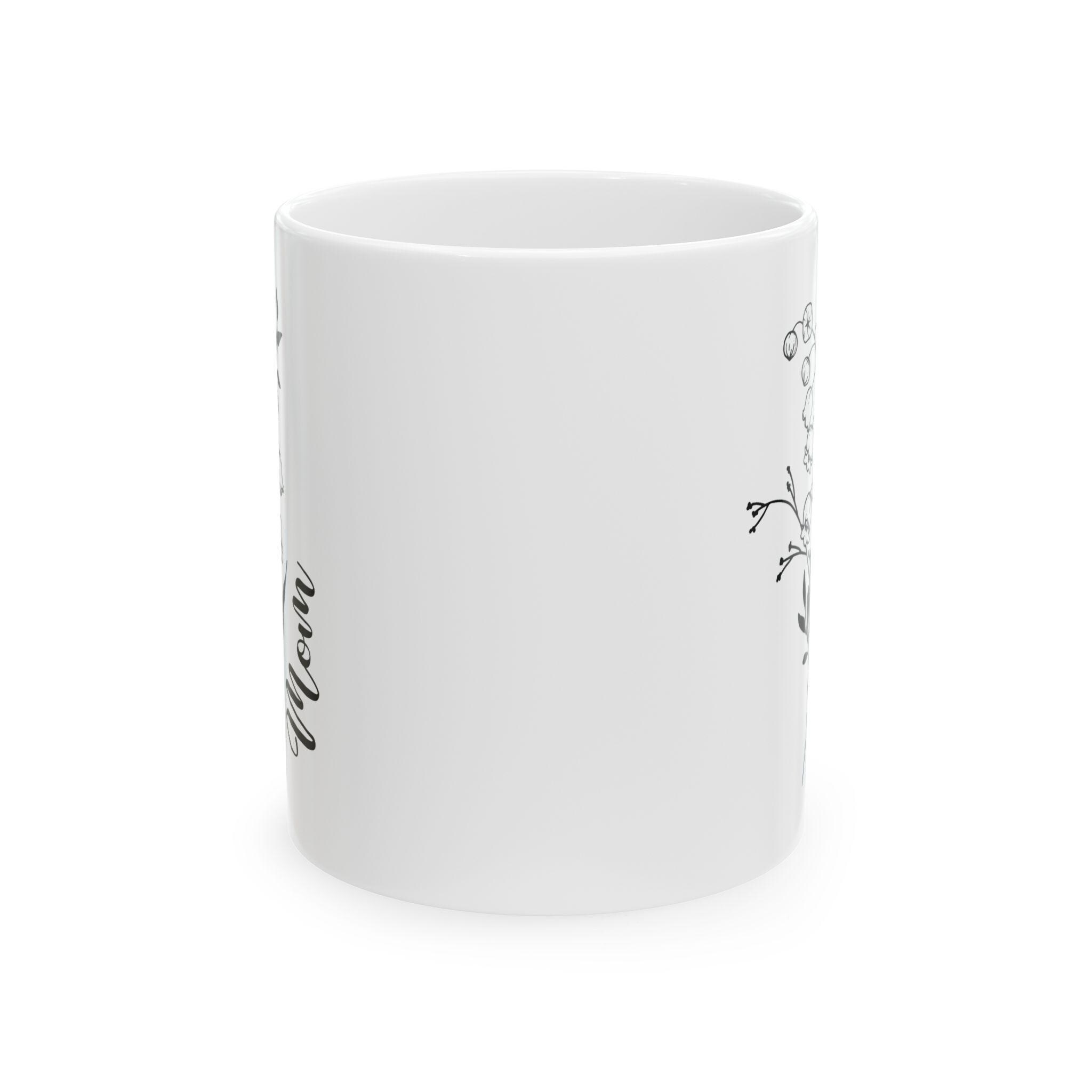 Personalized Birth Flower Mug, Custom Floral Coffee Cup, Unique Ceramic Tea Mug, Mother's Day Gift, Birthday Present - Image 2