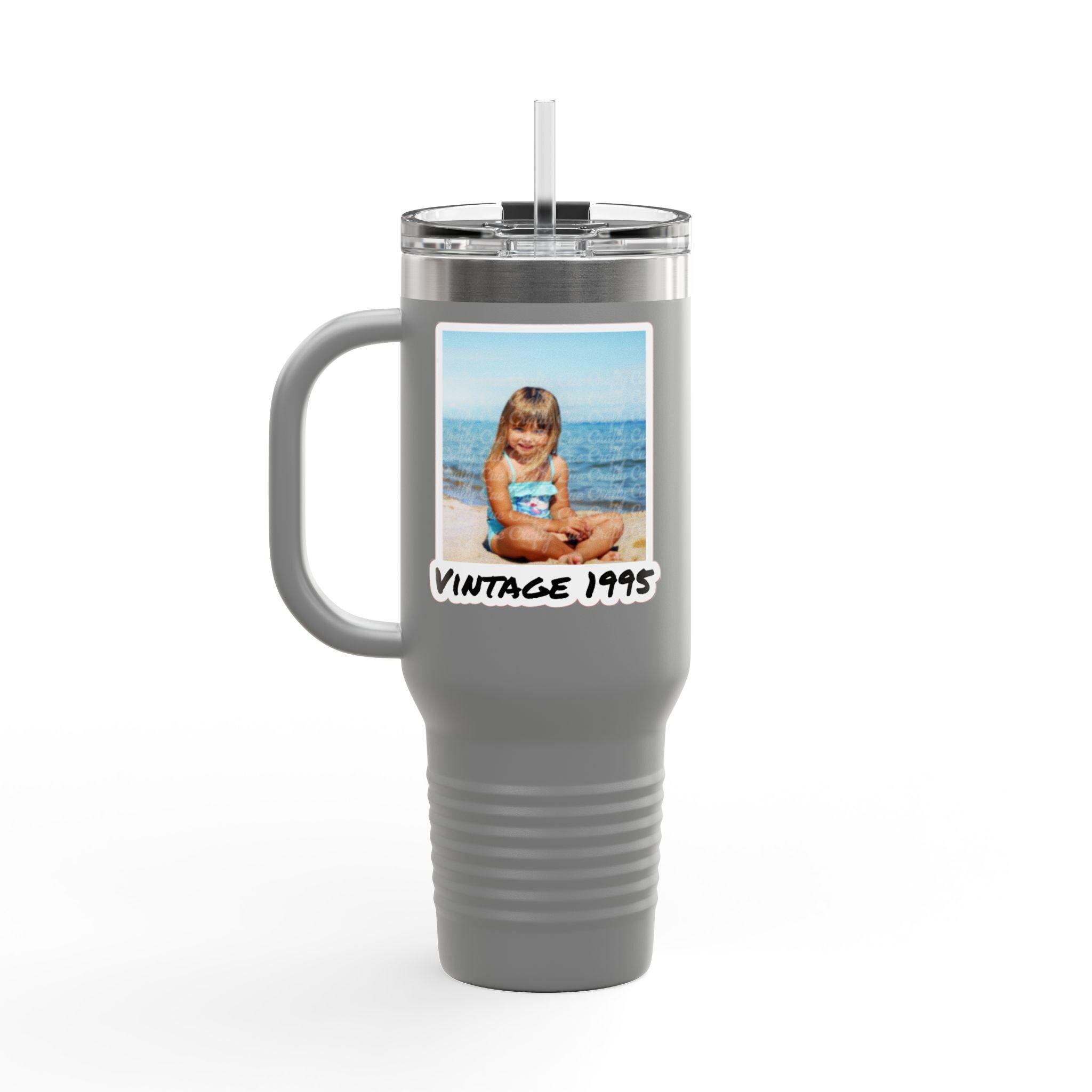 Custom Photo Tumbler - Personalized Vintage 40oz Insulated Travel Mug, Custom Picture Cup, Water Bottle, Coffee Cup, Funny Photo Gift - Image 5