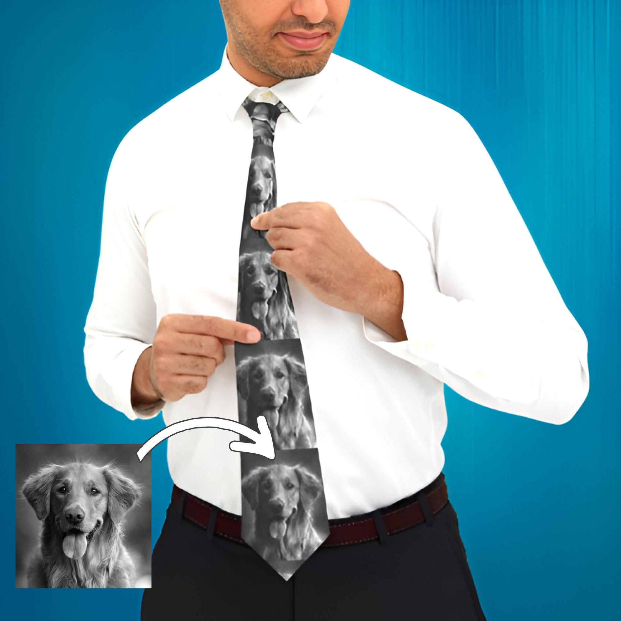 Custom Photo Necktie, Custom Tie with Picture, Personalized Wedding Gift for Him, Father of the Bride Gift, Picture Tie, Custom Picture Tie - Image 5