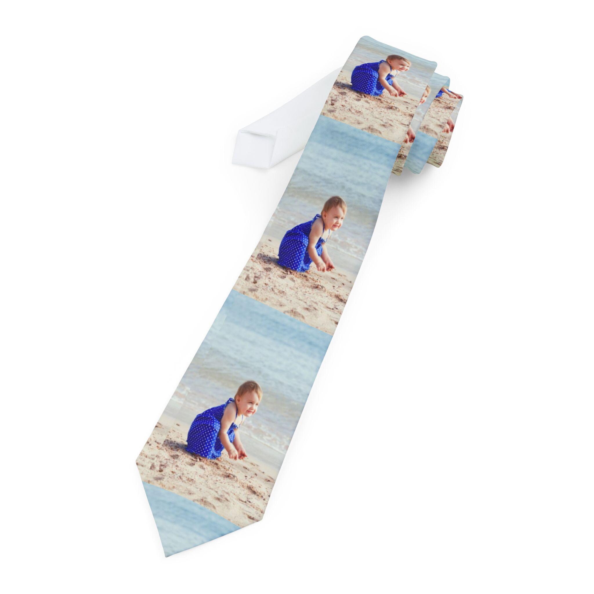 Custom Photo Necktie, Custom Tie with Picture, Personalized Wedding Gift for Him, Father of the Bride Gift, Picture Tie, Custom Picture Tie - Image 2