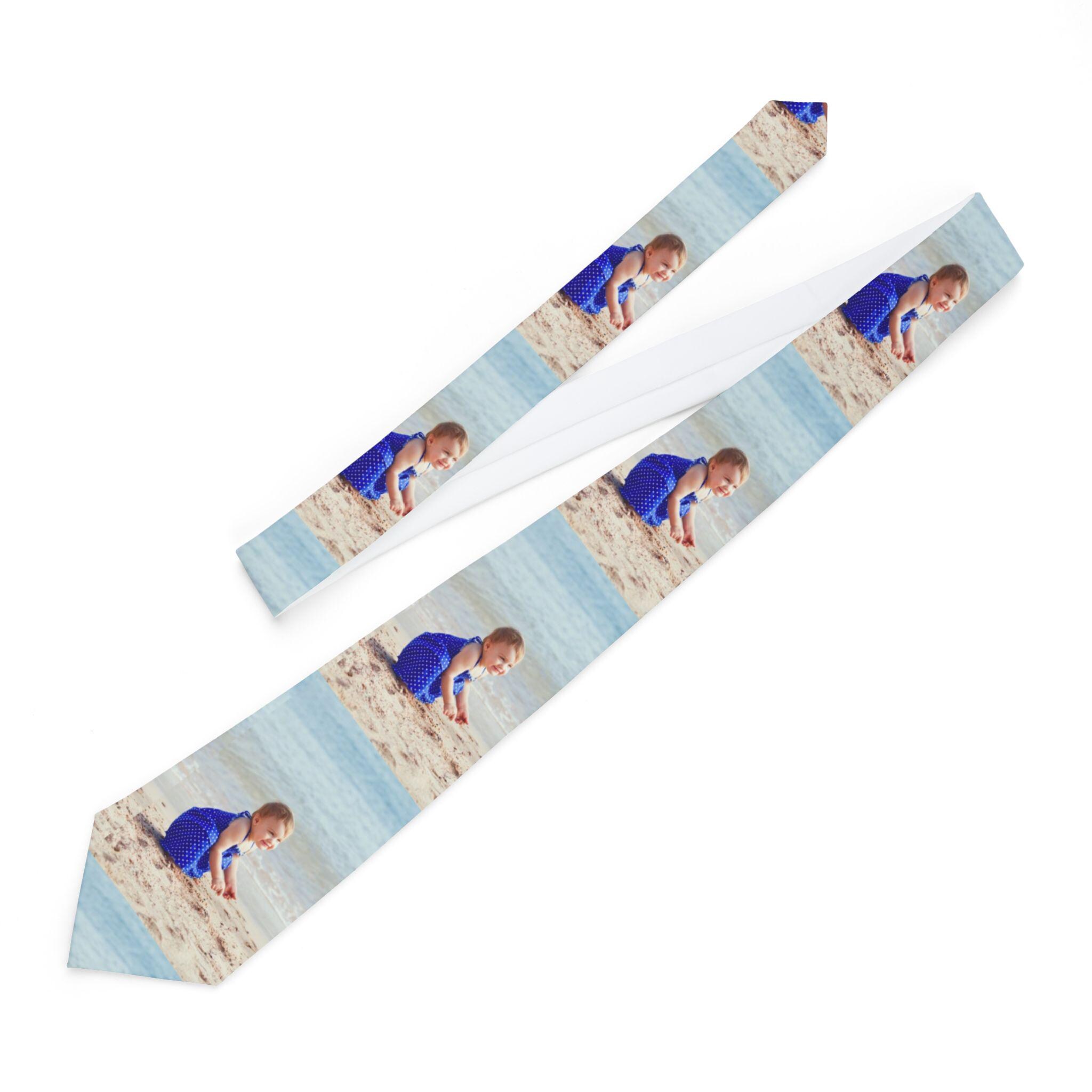 Custom Photo Necktie, Custom Tie with Picture, Personalized Wedding Gift for Him, Father of the Bride Gift, Picture Tie, Custom Picture Tie - Image 3