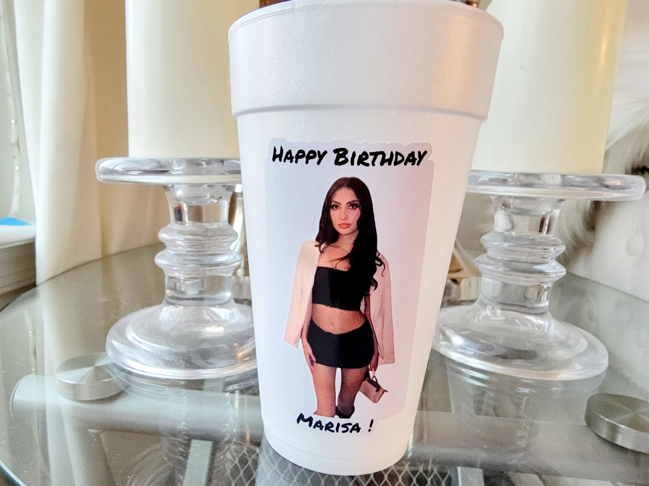 Custom STYROFOAM Cups with Photo, Personalized Styrofoam Cups, Photo Styrofoam Cups, Personalized Cups with Picture, Custom Photo Foam Cups - Image 2