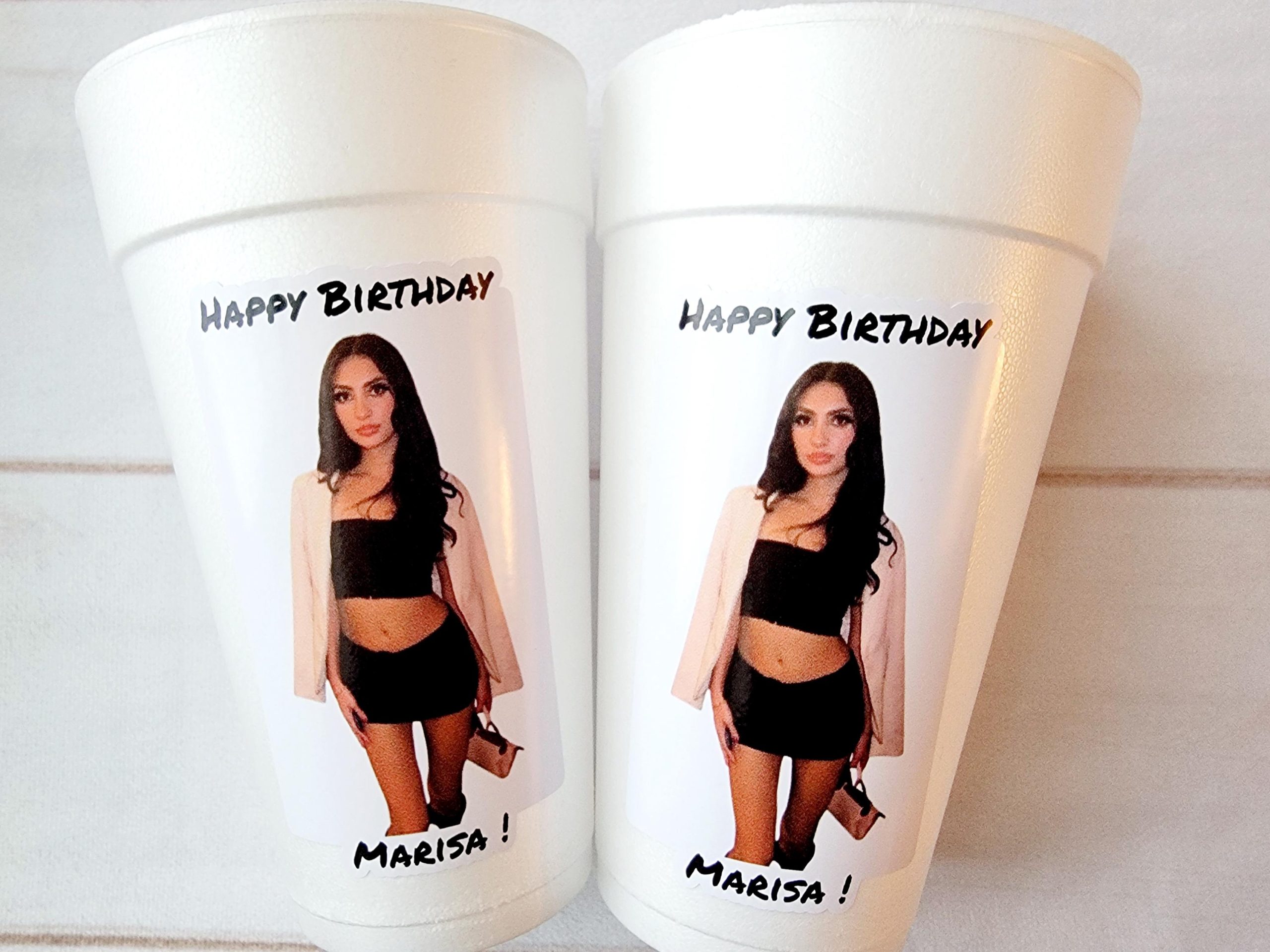 Custom STYROFOAM Cups with Photo, Personalized Styrofoam Cups, Photo Styrofoam Cups, Personalized Cups with Picture, Custom Photo Foam Cups - Image 3