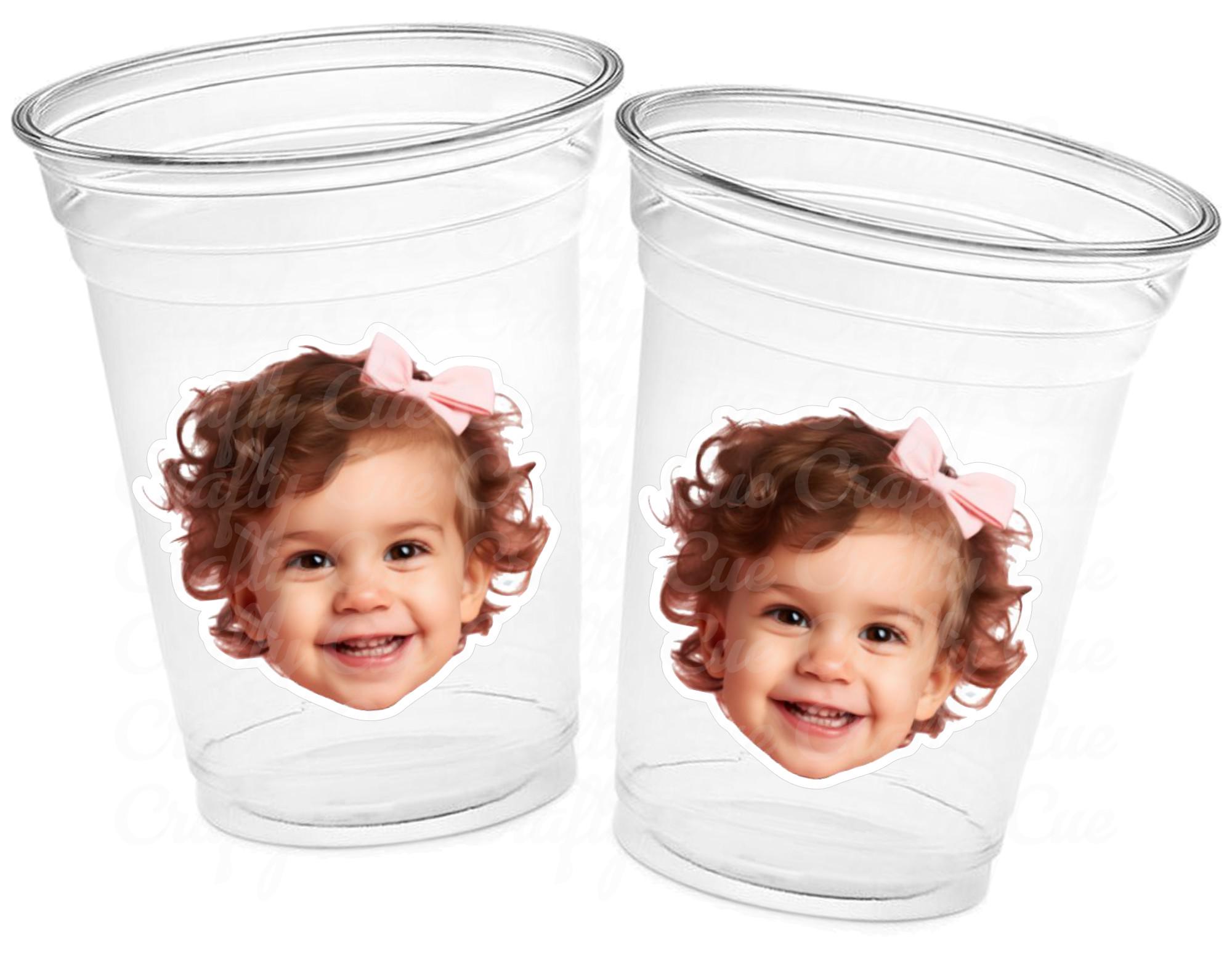 Personalized Face Plastic Cups, Face Cups, Custom Picture Cups, Custom Photo Cups, Party Decorations, Bride Face Party Favors, Groom Face - Image 4