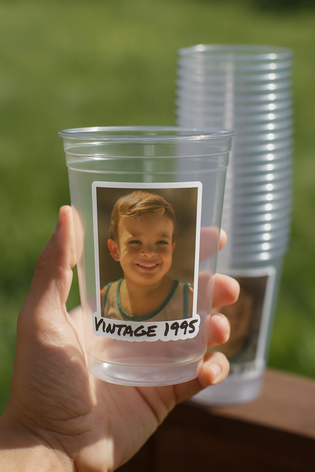 Custom Face Plastic Party Cups Personalized Party Cups Personalized 40th Birthday Cups Pic Cups Custom Face Party Cups decor Vintage 30th 40 - Image 2