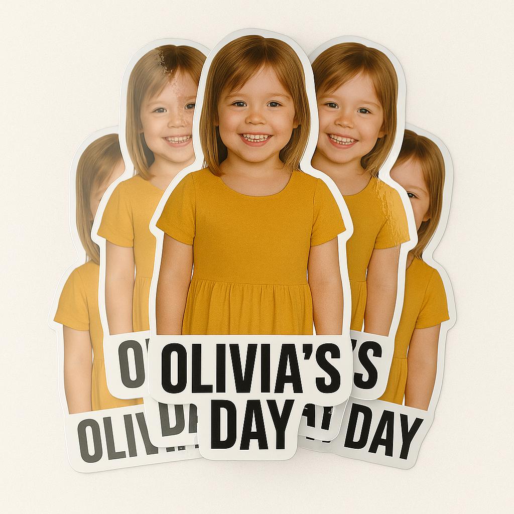 Custom Face Stickers, Personalized Face Stickers, Custom Photo Stickers, Custom Party Favors, Birthday Decorations, Waterproof Sticker, Gift - Image 2