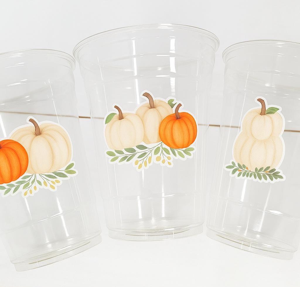 Pumpkin Cups, Fall Baby Shower Decor, Little Pumpkin Party Favor Cups, Autumn Birthday Favors, Pumpkin Theme Decorations - Image 2