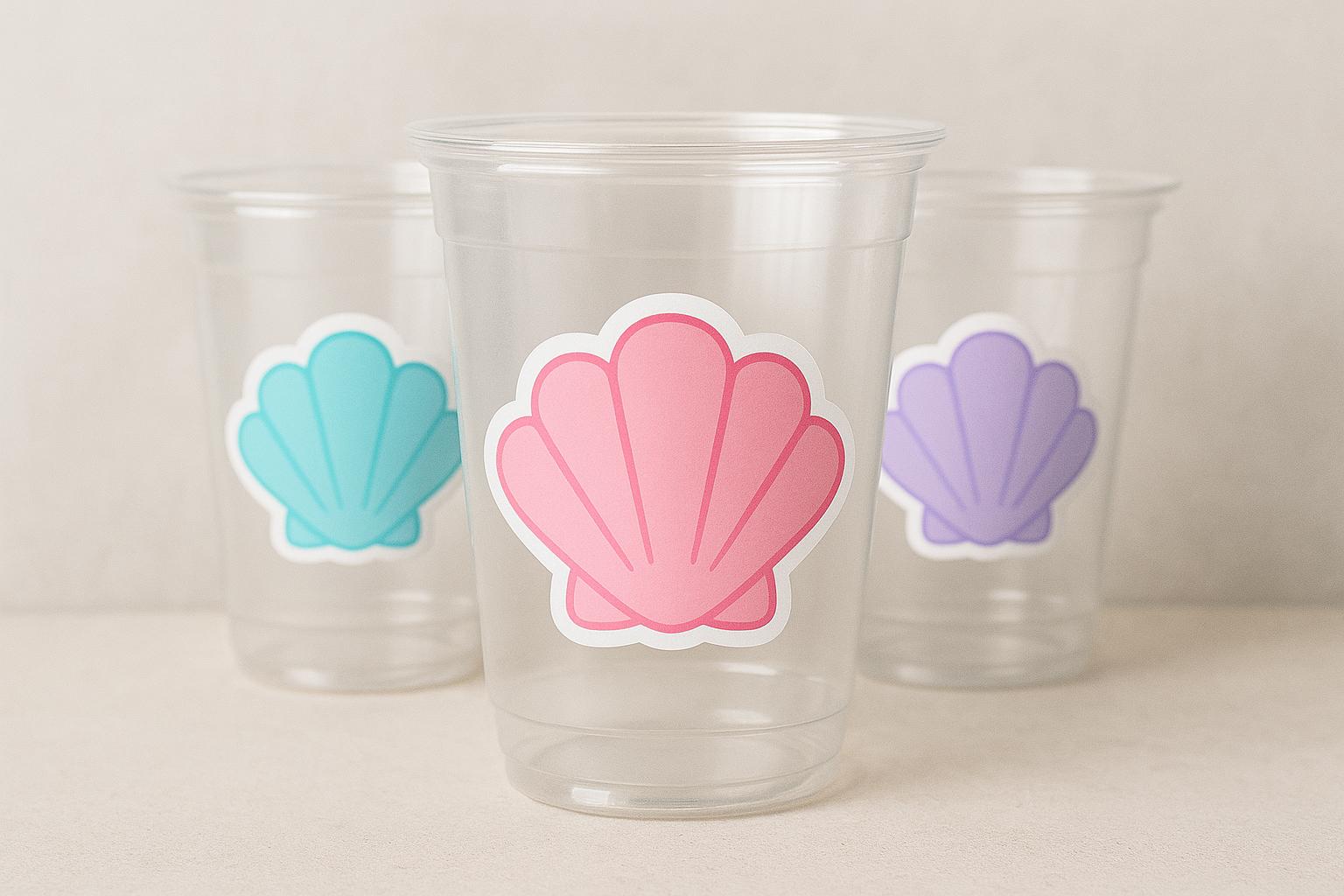 MERMAID PARTY CUPS - Mermaid Birthday Cups Mermaid Party Cups Mermaid Party Decorations Mermaid Party Favors Mermaid Mermaid Party Decor - Image 2